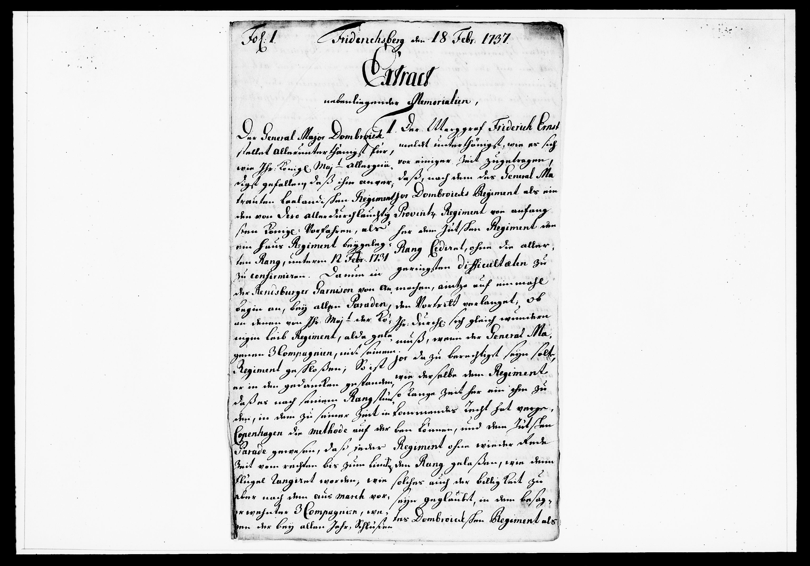 Krigskollegiet, Krigskancelliet, DRA/A-0006/-/1138-1142: Refererede sager, 1737, s. 51