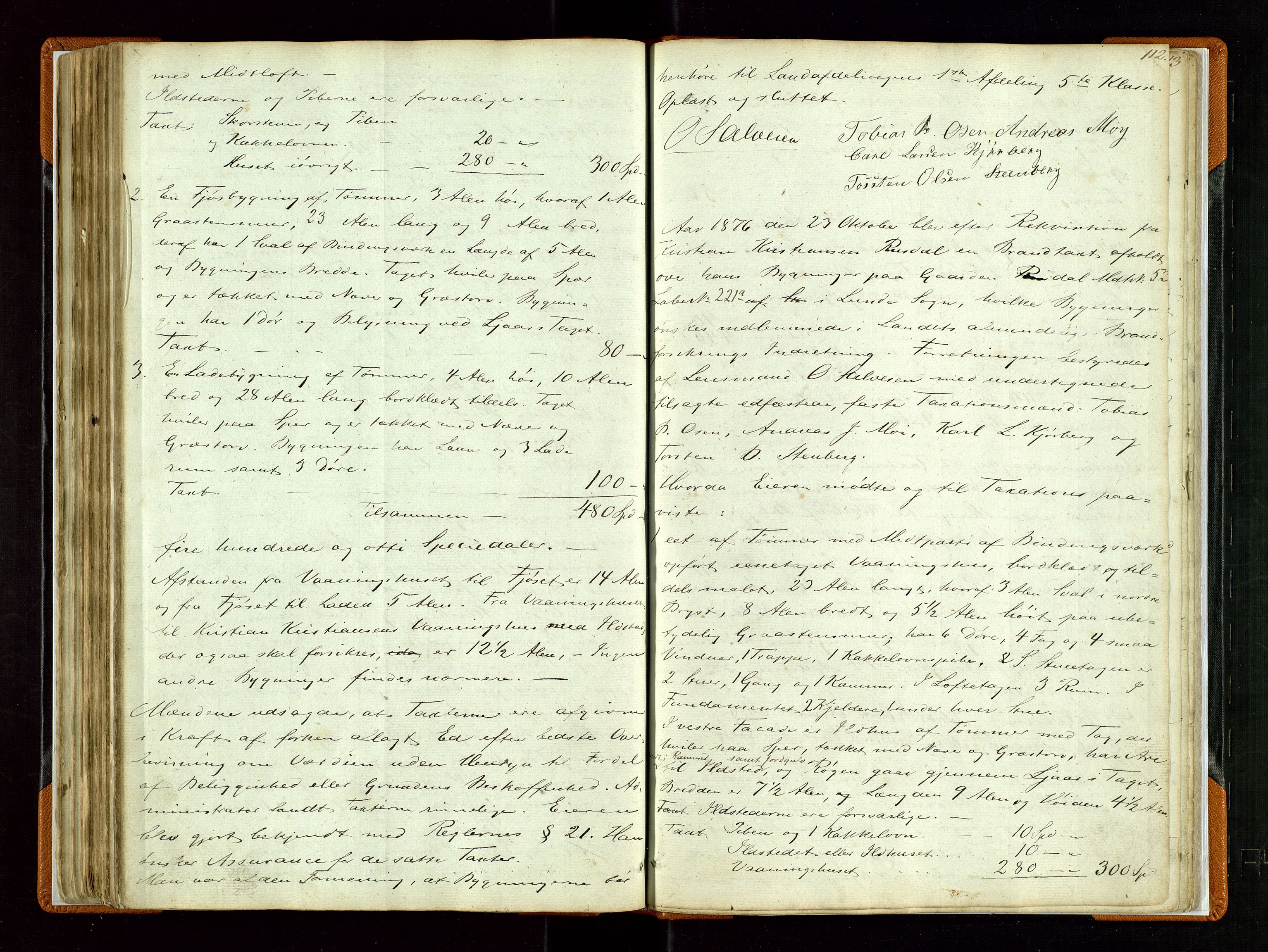 Lund lensmannskontor, AV/SAST-A-100303/Goa/L0001: "Brandtaxations-Protocol", 1848-1878, s. 111b-112a