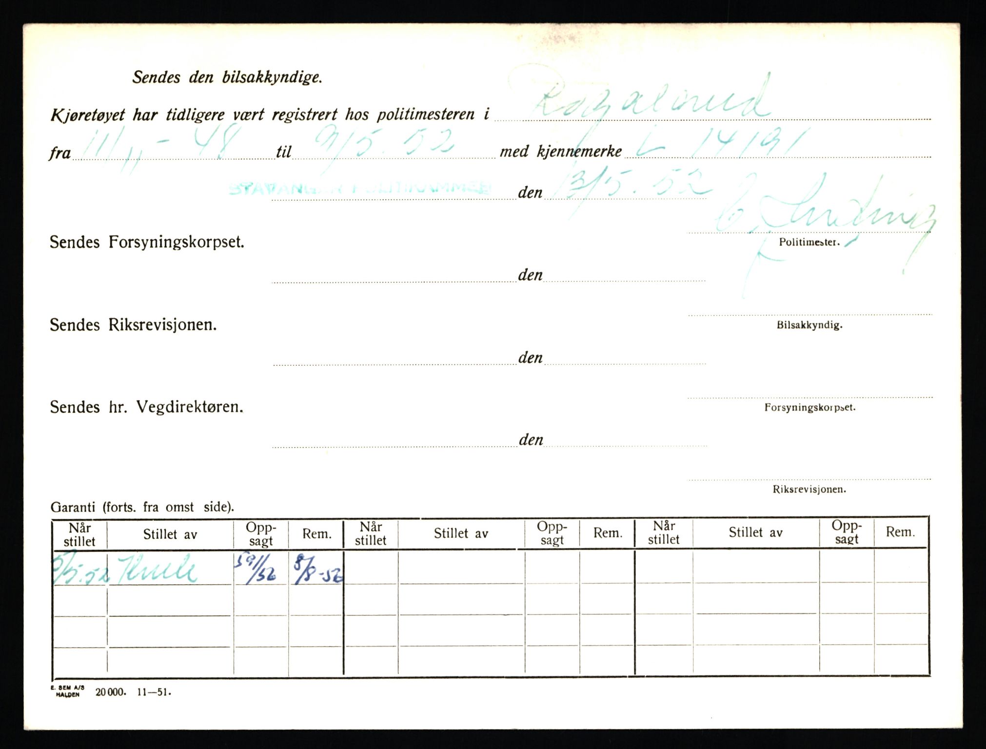Stavanger trafikkstasjon, AV/SAST-A-101942/0/F/L0011: L-3700 - L-4199, 1930-1971, s. 262