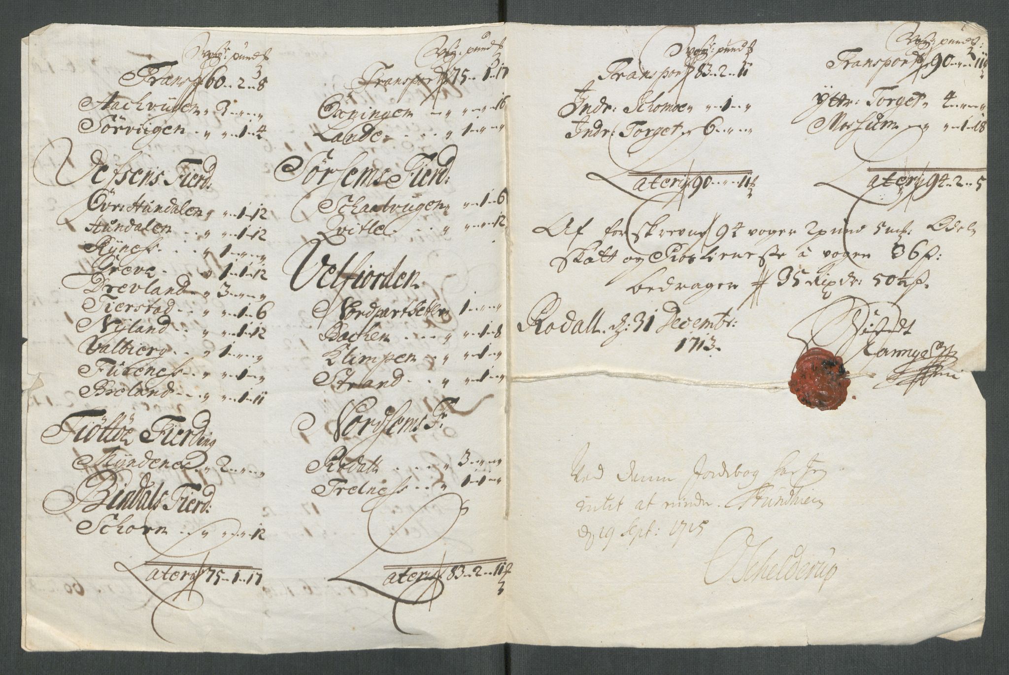 Rentekammeret inntil 1814, Reviderte regnskaper, Fogderegnskap, RA/EA-4092/R65/L4512: Fogderegnskap Helgeland, 1712-1713, s. 455