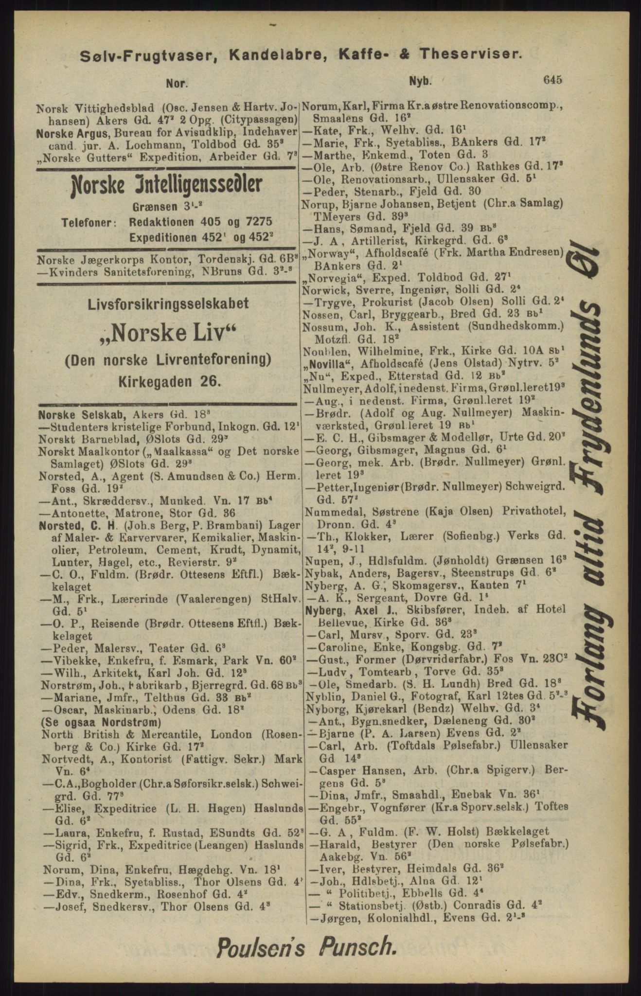 Kristiania/Oslo adressebok, PUBL/-, 1904, s. 645