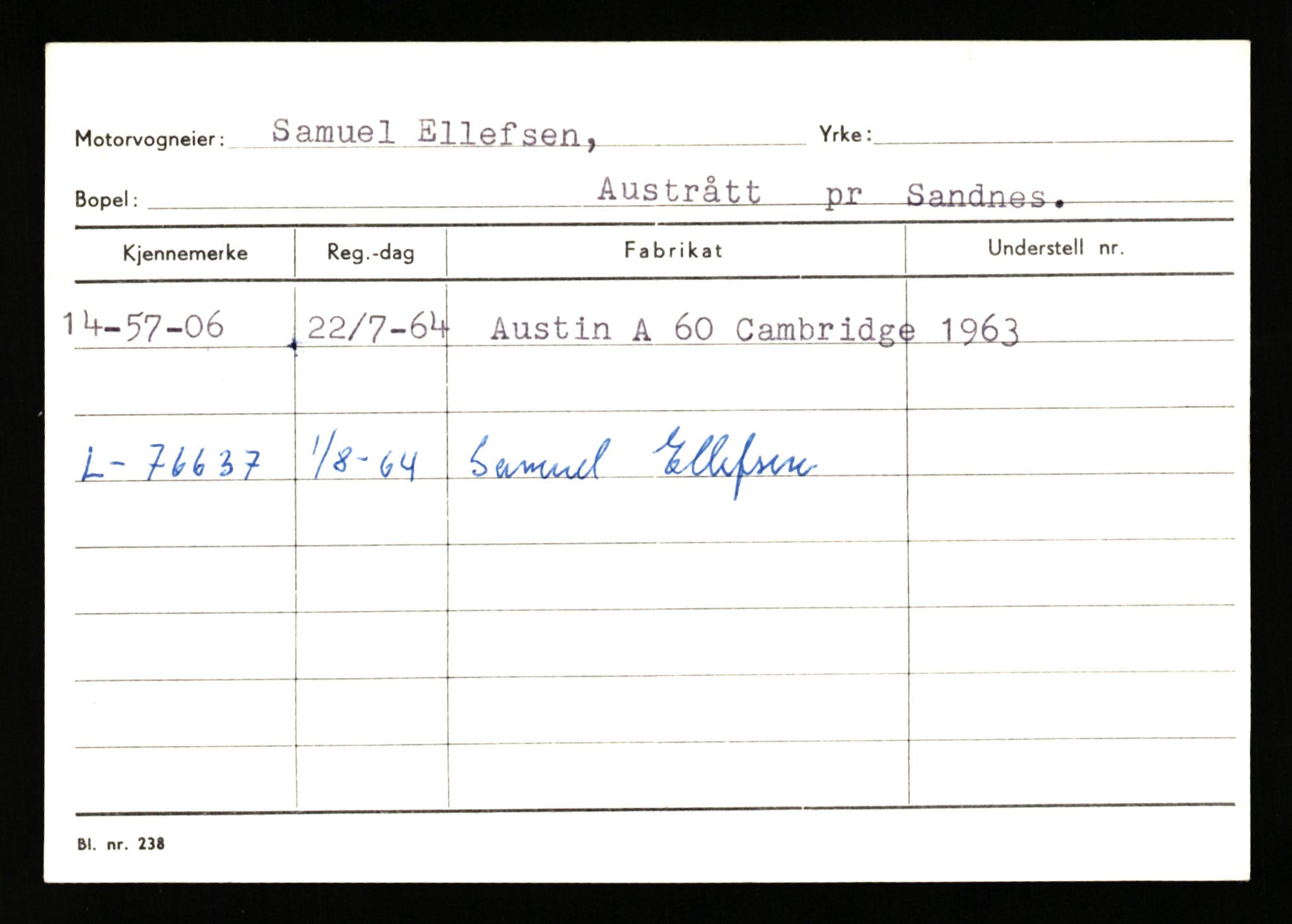 Stavanger trafikkstasjon, AV/SAST-A-101942/0/G/L0010: Registreringsnummer: 130000 - 239953, 1930-1971, s. 509