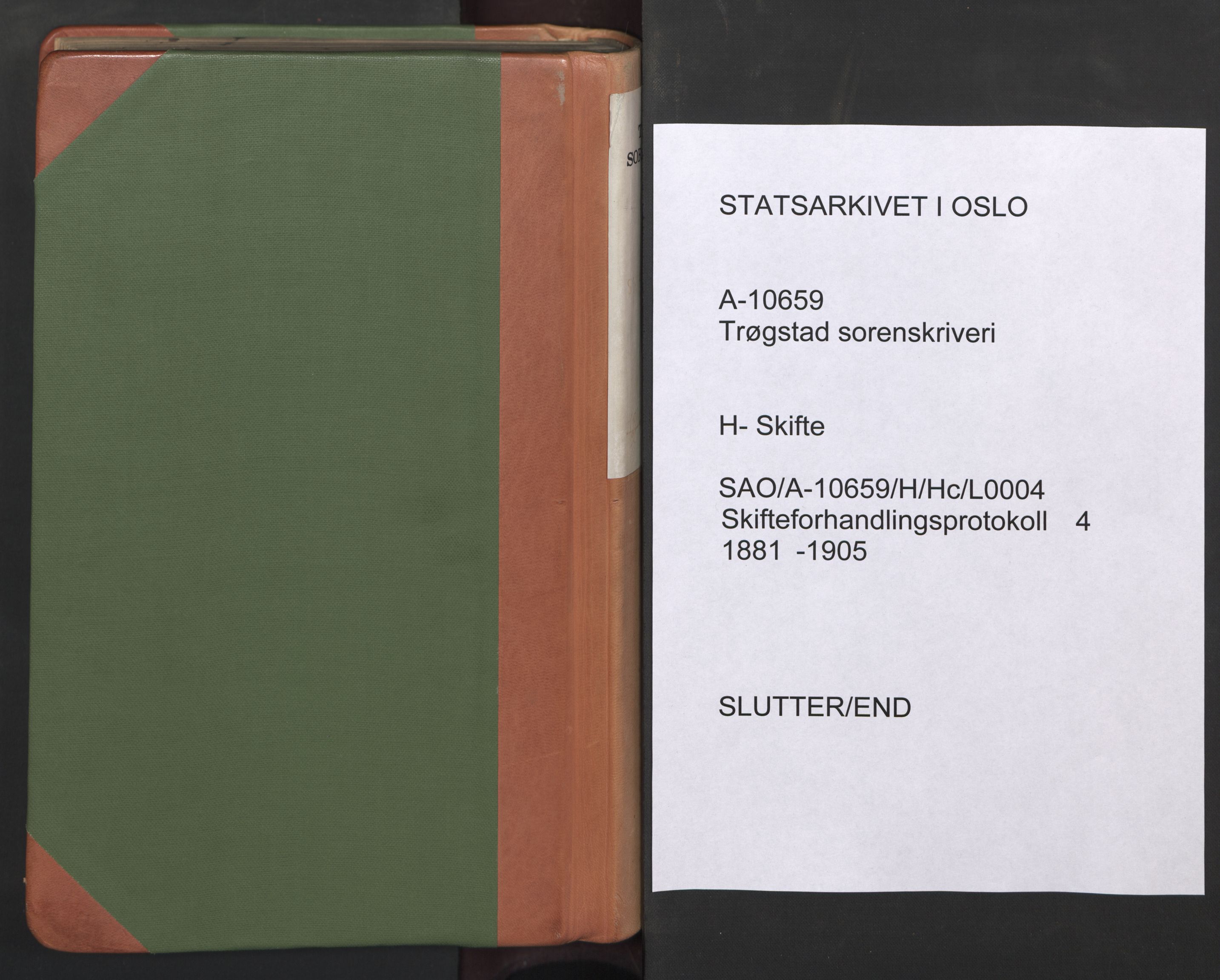 Trøgstad sorenskriveri, AV/SAO-A-10659/H/Hc/L0004: Skifteforhandlingsprotokoller, 1881-1905