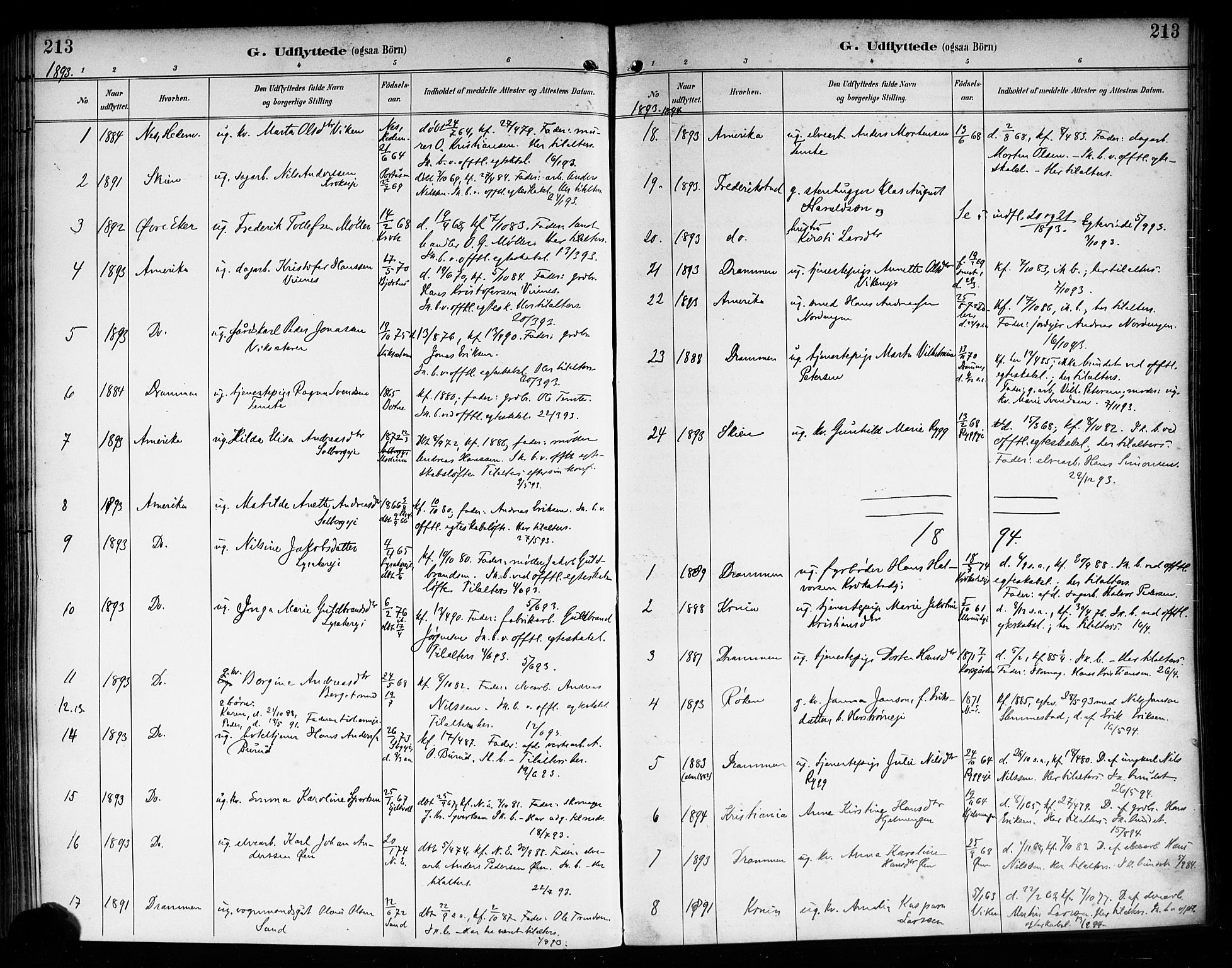 Nedre Eiker kirkebøker, AV/SAKO-A-612/F/Fa/L0004: Ministerialbok nr. 4, 1893-1898, s. 213