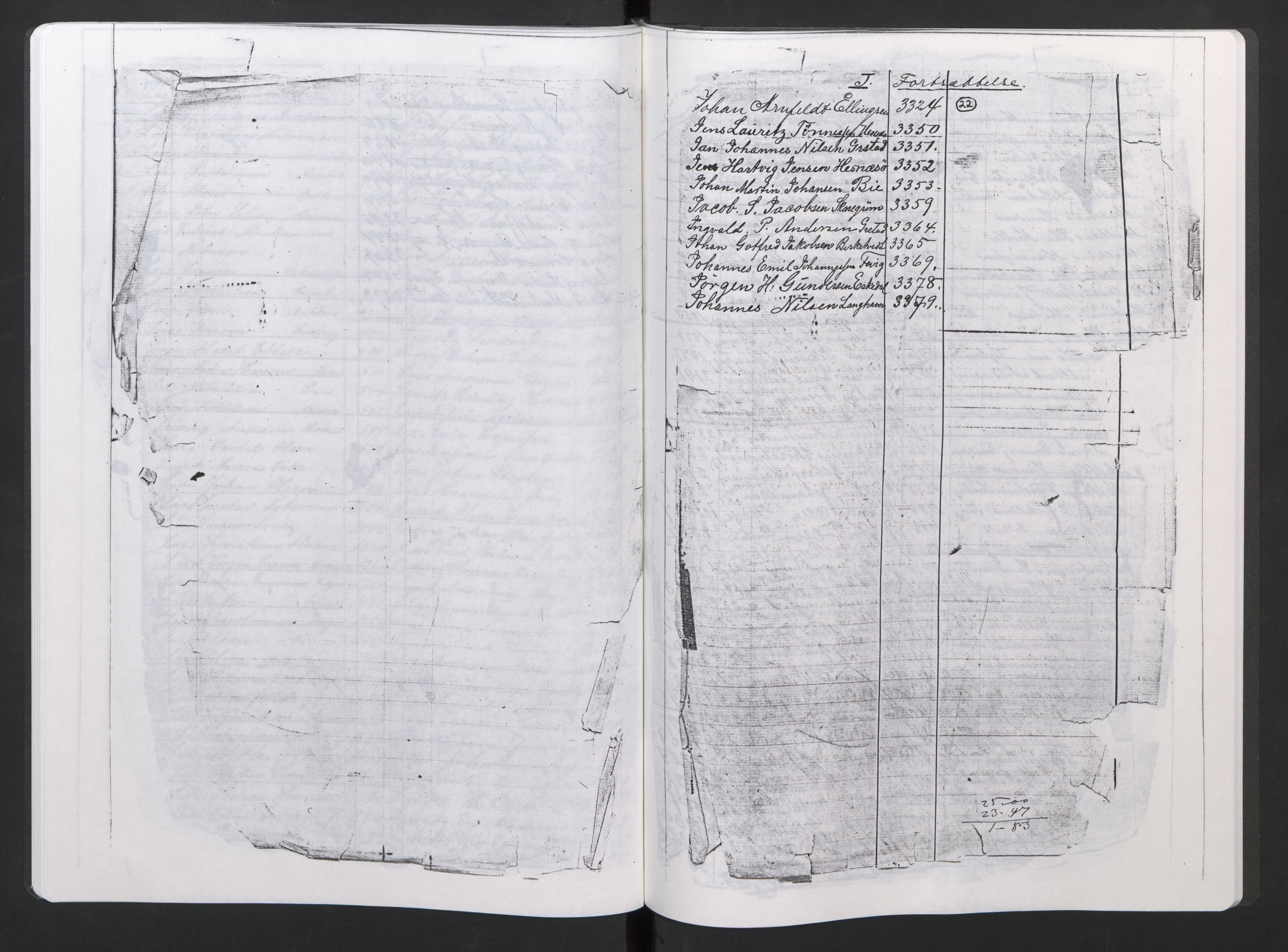 Grimstad mønstringskrets, AV/SAK-2031-0013/F/Fb/L0015/0002: Register til hovedruller og patenter, V-28 / Register til hovedrulle nr 1-3387 og hovedrulle A (brukskopi), 1868-1920, s. 24