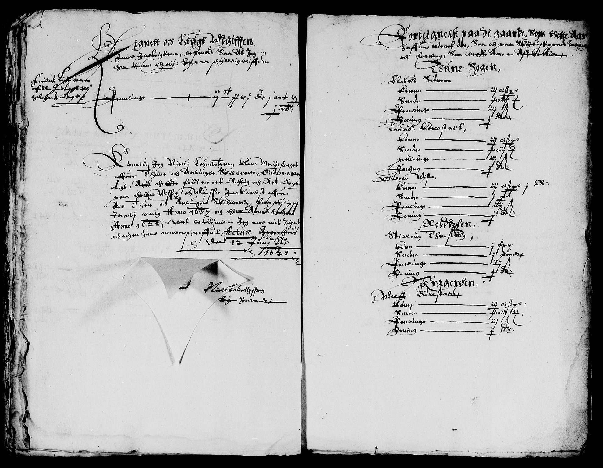 Rentekammeret inntil 1814, Reviderte regnskaper, Lensregnskaper, AV/RA-EA-5023/R/Rb/Rba/L0081: Akershus len, 1627-1628