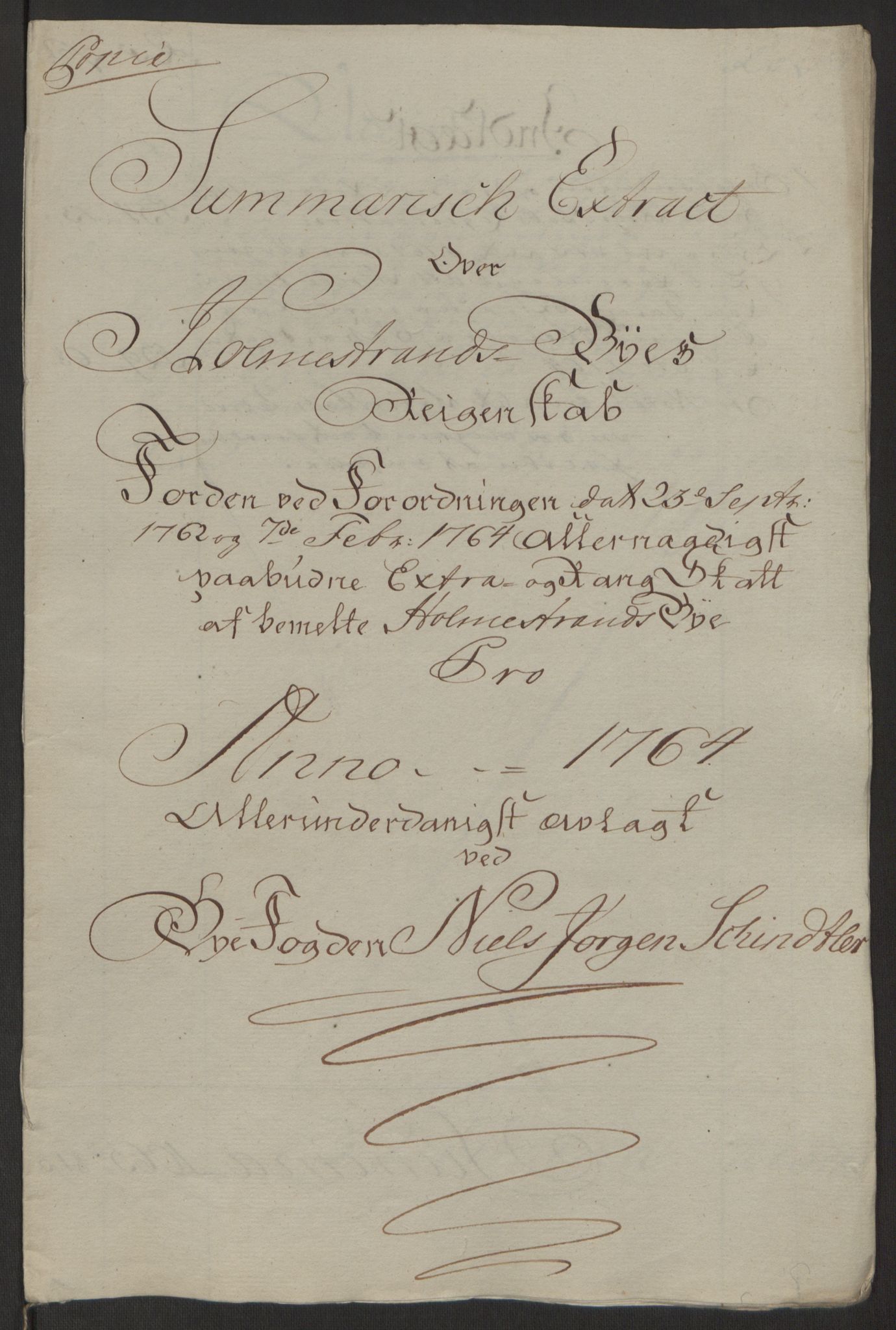 Rentekammeret inntil 1814, Reviderte regnskaper, Byregnskaper, AV/RA-EA-4066/R/Rh/L0163/0001: [H4] Kontribusjonsregnskap / Ekstraskatt, Holmestrand, 1762-1772, s. 115