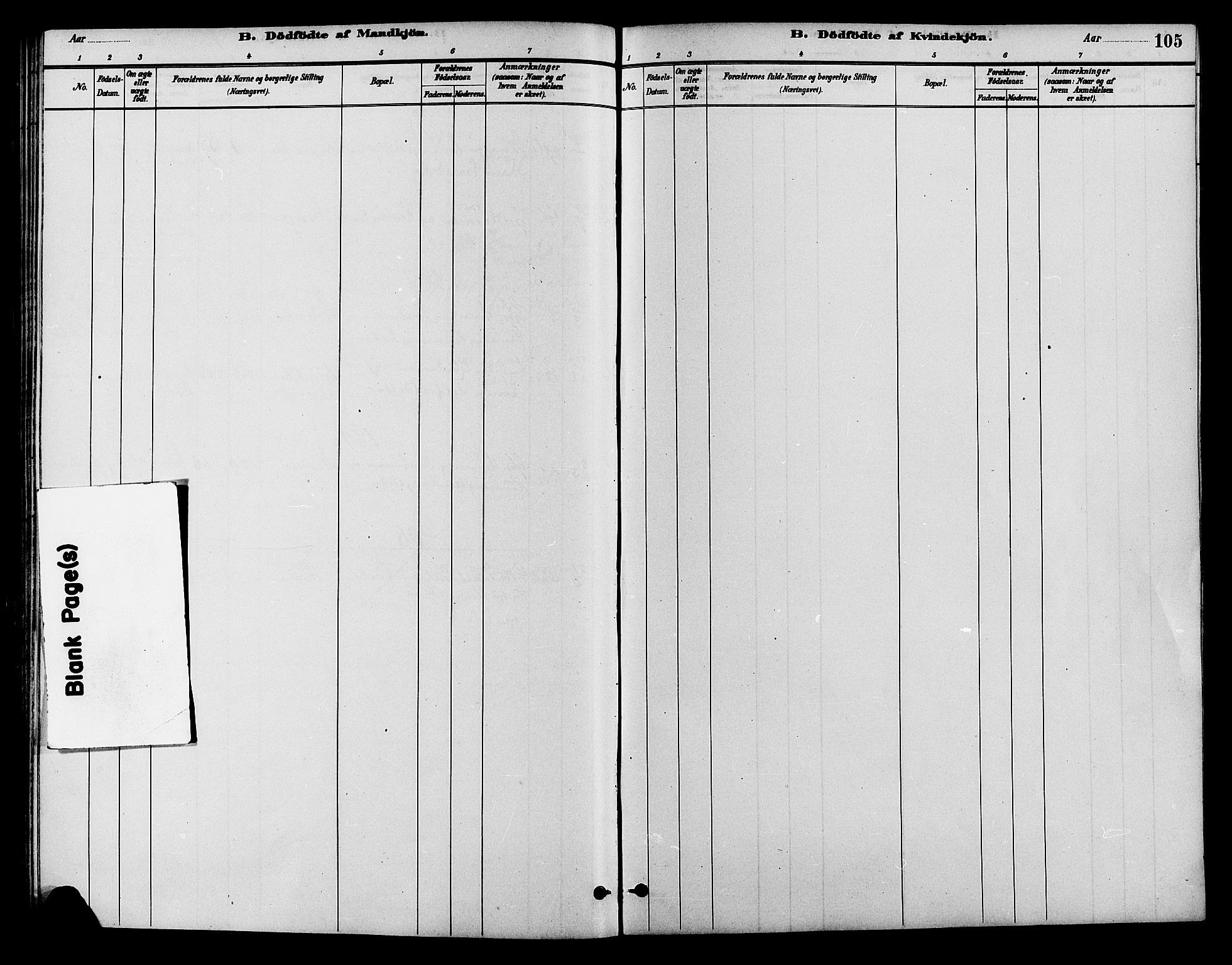 Lom prestekontor, SAH/PREST-070/K/L0008: Ministerialbok nr. 8, 1885-1898, s. 105