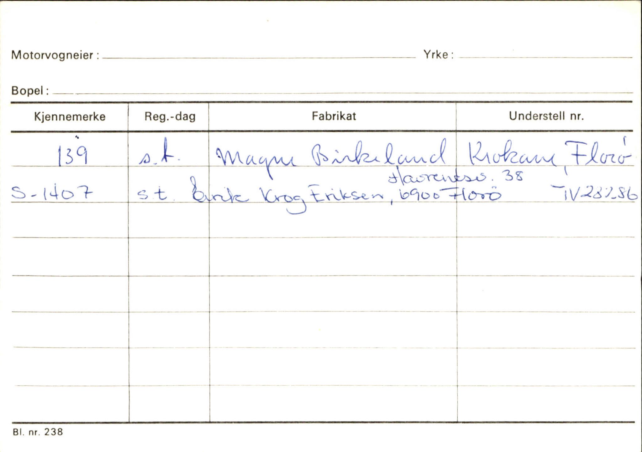 Statens vegvesen, Sogn og Fjordane vegkontor, AV/SAB-A-5301/4/F/L0131: Eigarregister Høyanger P-Å. Stryn S-Å, 1945-1975, s. 2080