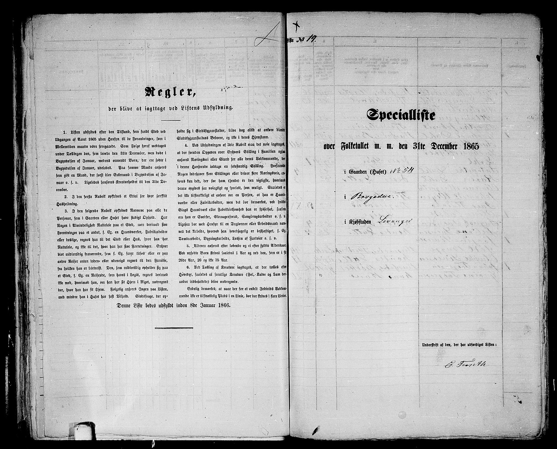 RA, Folketelling 1865 for 1701B Levanger prestegjeld, Levanger kjøpstad, 1865, s. 41