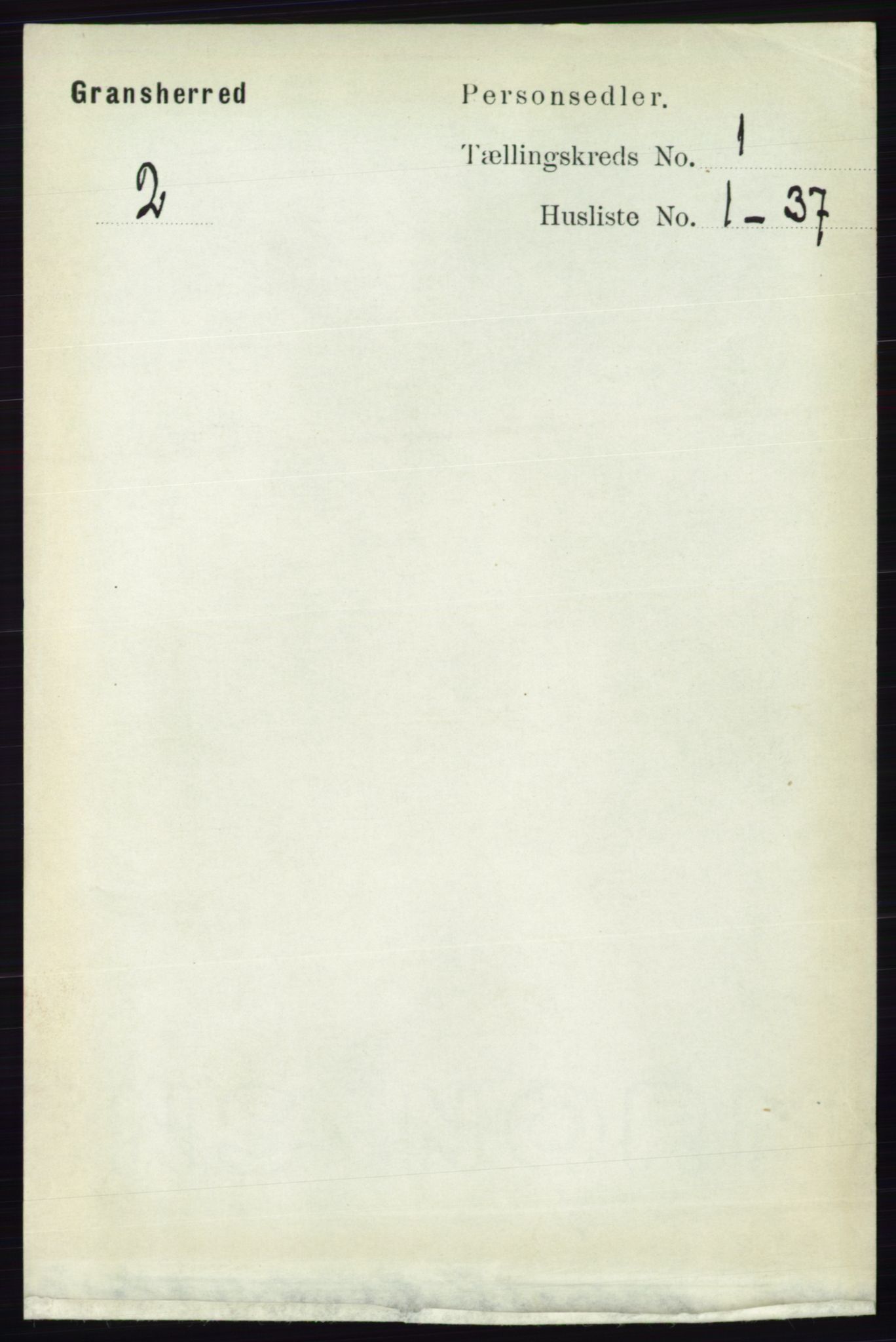 RA, Folketelling 1891 for 0824 Gransherad herred, 1891, s. 61