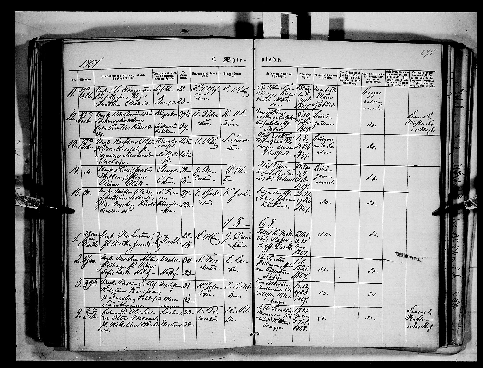Åmot prestekontor, Hedmark, AV/SAH-PREST-056/H/Ha/Haa/L0008: Ministerialbok nr. 8, 1862-1875, s. 275