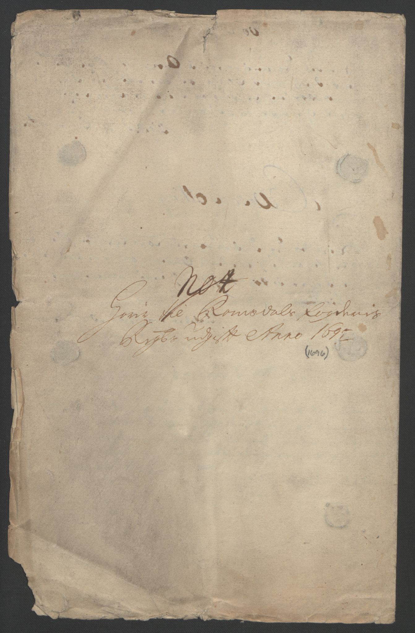 Rentekammeret inntil 1814, Reviderte regnskaper, Fogderegnskap, RA/EA-4092/R55/L3652: Fogderegnskap Romsdal, 1695-1696, s. 289