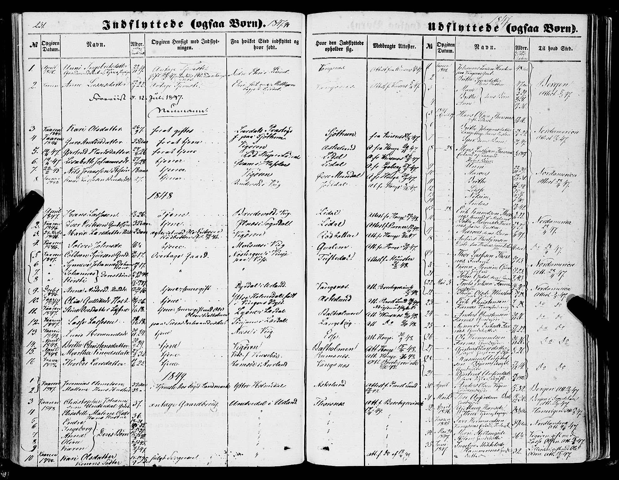 Balestrand sokneprestembete, SAB/A-79601/H/Haa/Haaa/L0002: Ministerialbok nr. A 2, 1847-1866, s. 231