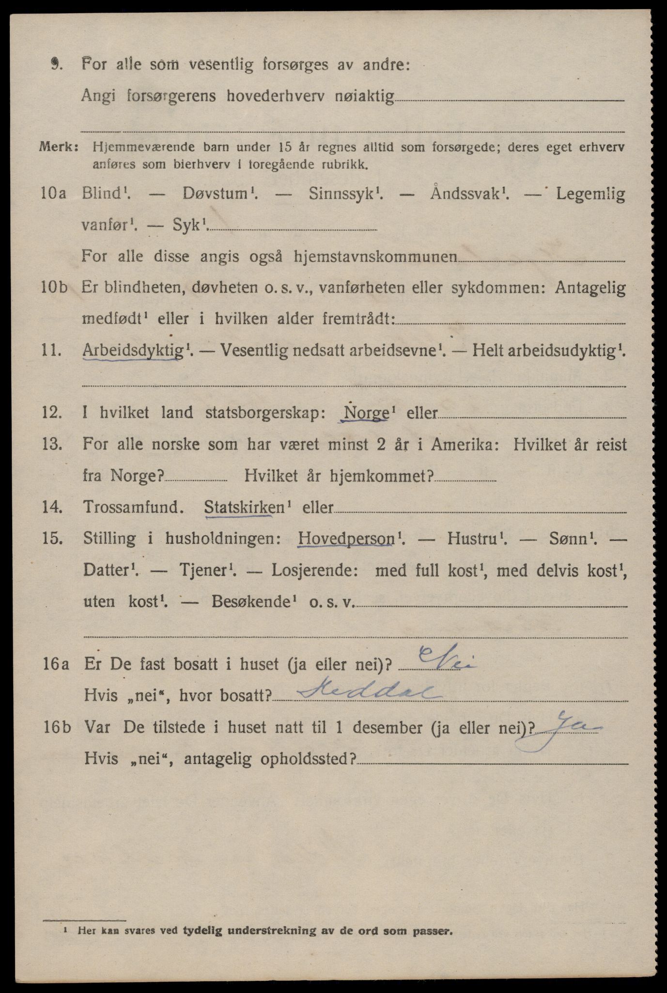 SAKO, Folketelling 1920 for 0827 Hjartdal herred, 1920, s. 4013