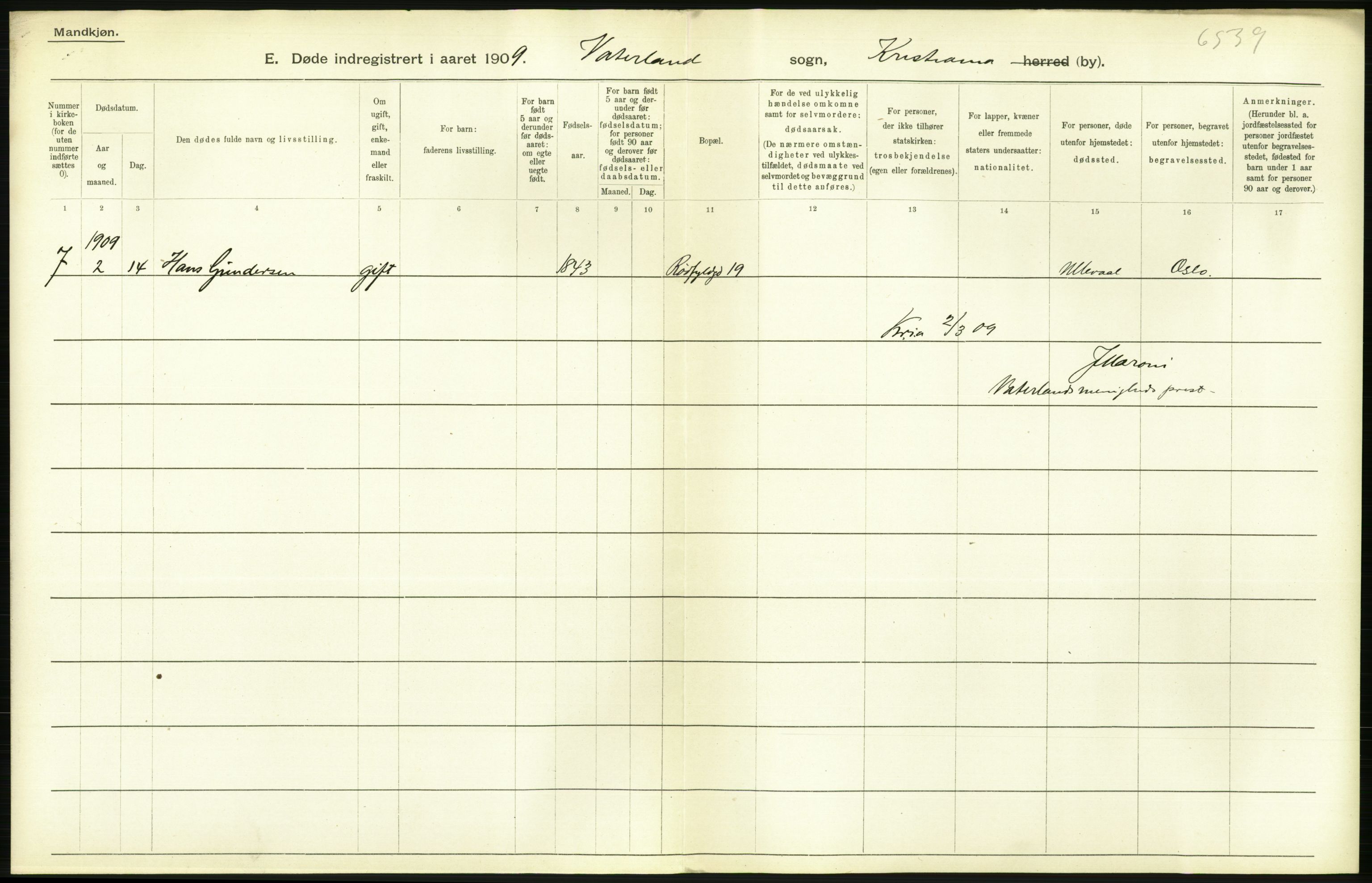 Statistisk sentralbyrå, Sosiodemografiske emner, Befolkning, AV/RA-S-2228/D/Df/Dfa/Dfag/L0010: Kristiania: Døde, dødfødte., 1909, s. 410