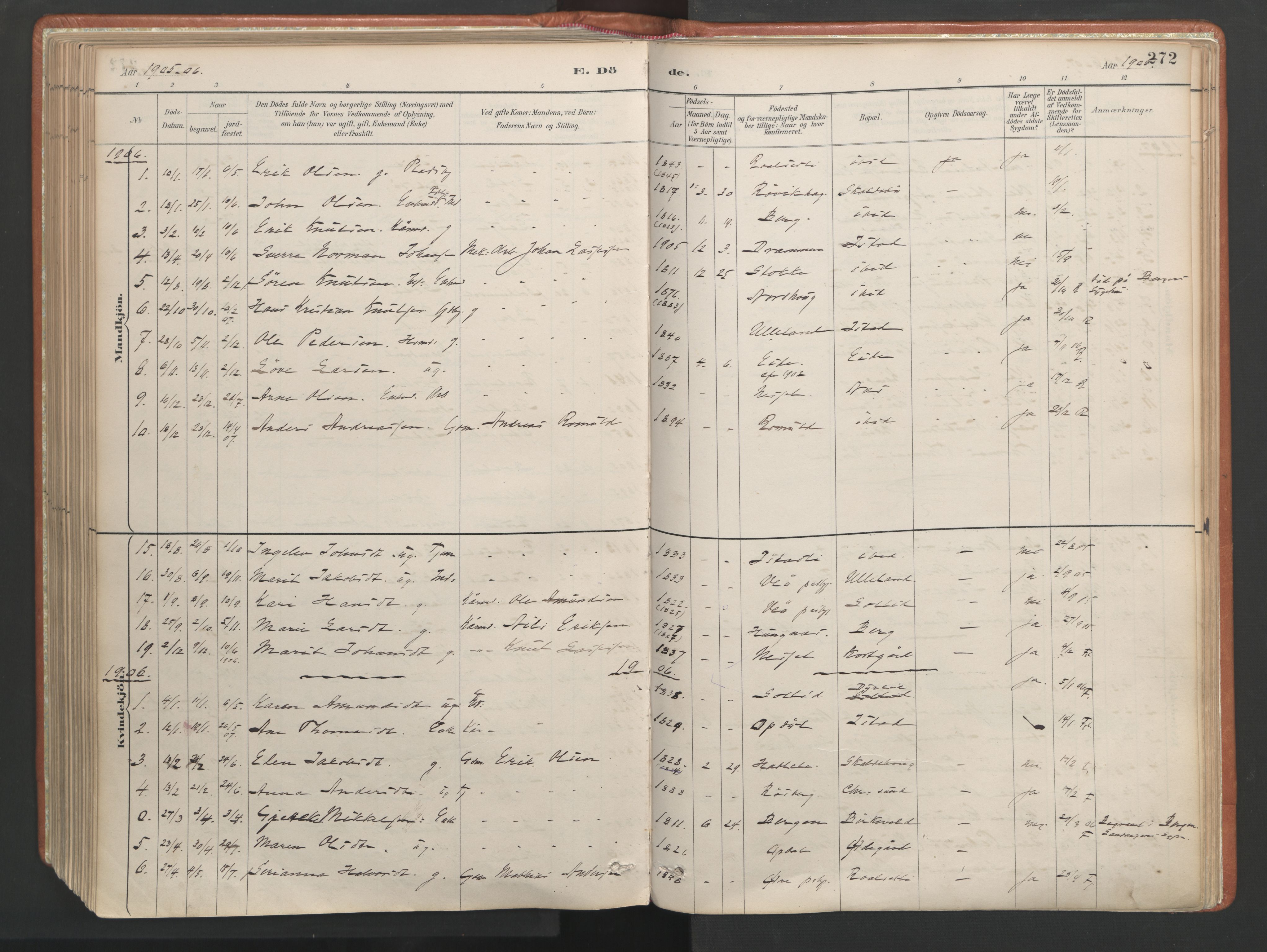 Ministerialprotokoller, klokkerbøker og fødselsregistre - Møre og Romsdal, AV/SAT-A-1454/557/L0682: Ministerialbok nr. 557A04, 1887-1970, s. 272