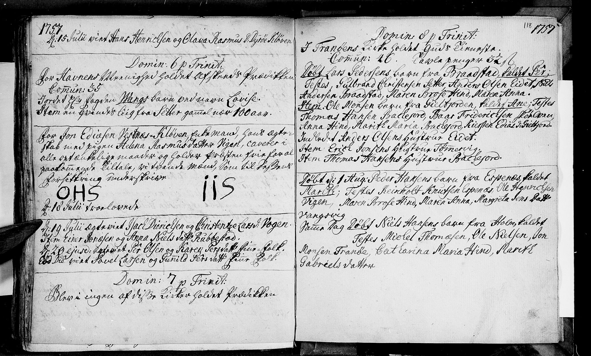 Ibestad sokneprestembete, SATØ/S-0077/H/Ha/Haa/L0001kirke: Ministerialbok nr. 1, 1744-1757, s. 118