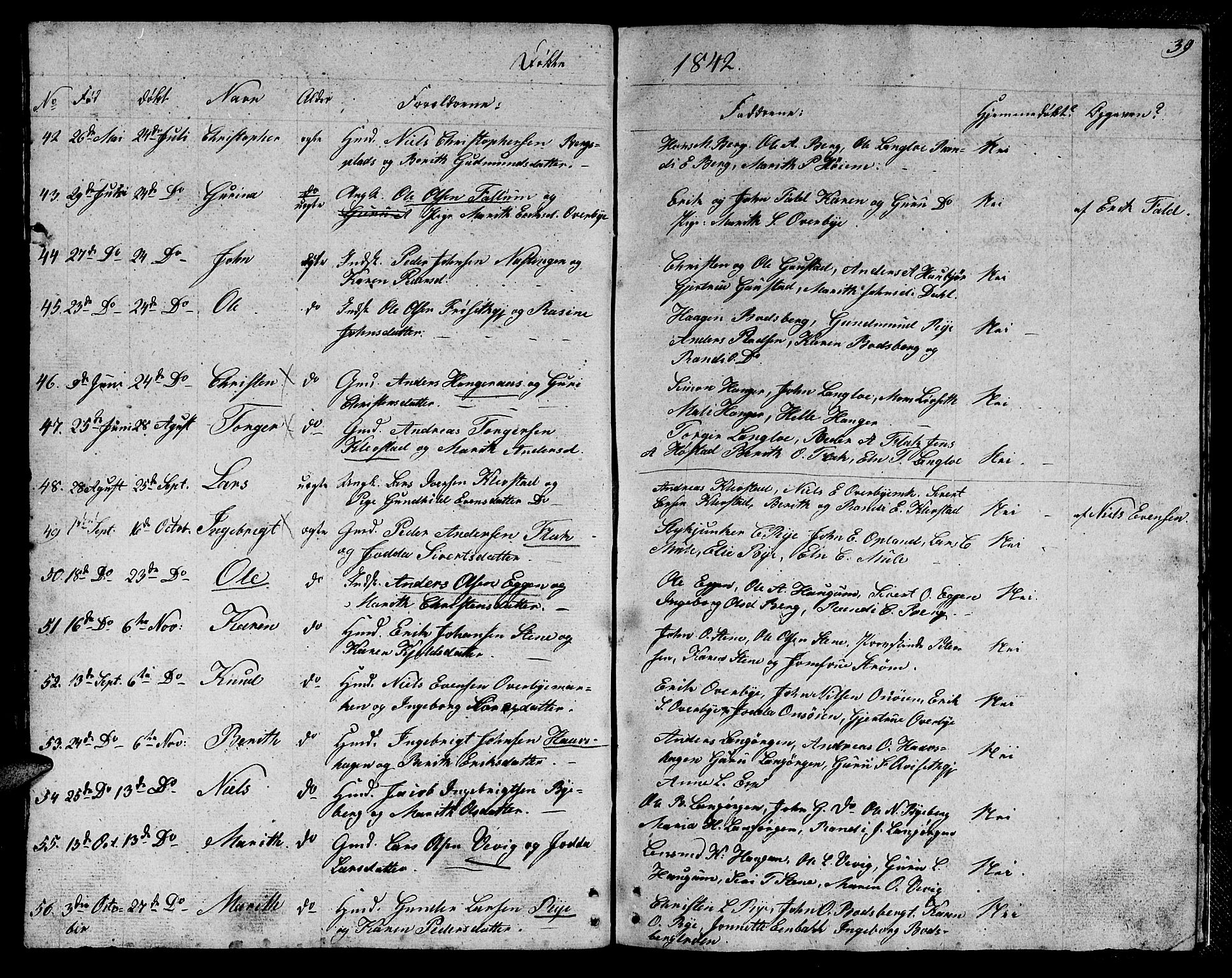 Ministerialprotokoller, klokkerbøker og fødselsregistre - Sør-Trøndelag, SAT/A-1456/612/L0386: Klokkerbok nr. 612C02, 1834-1845, s. 39