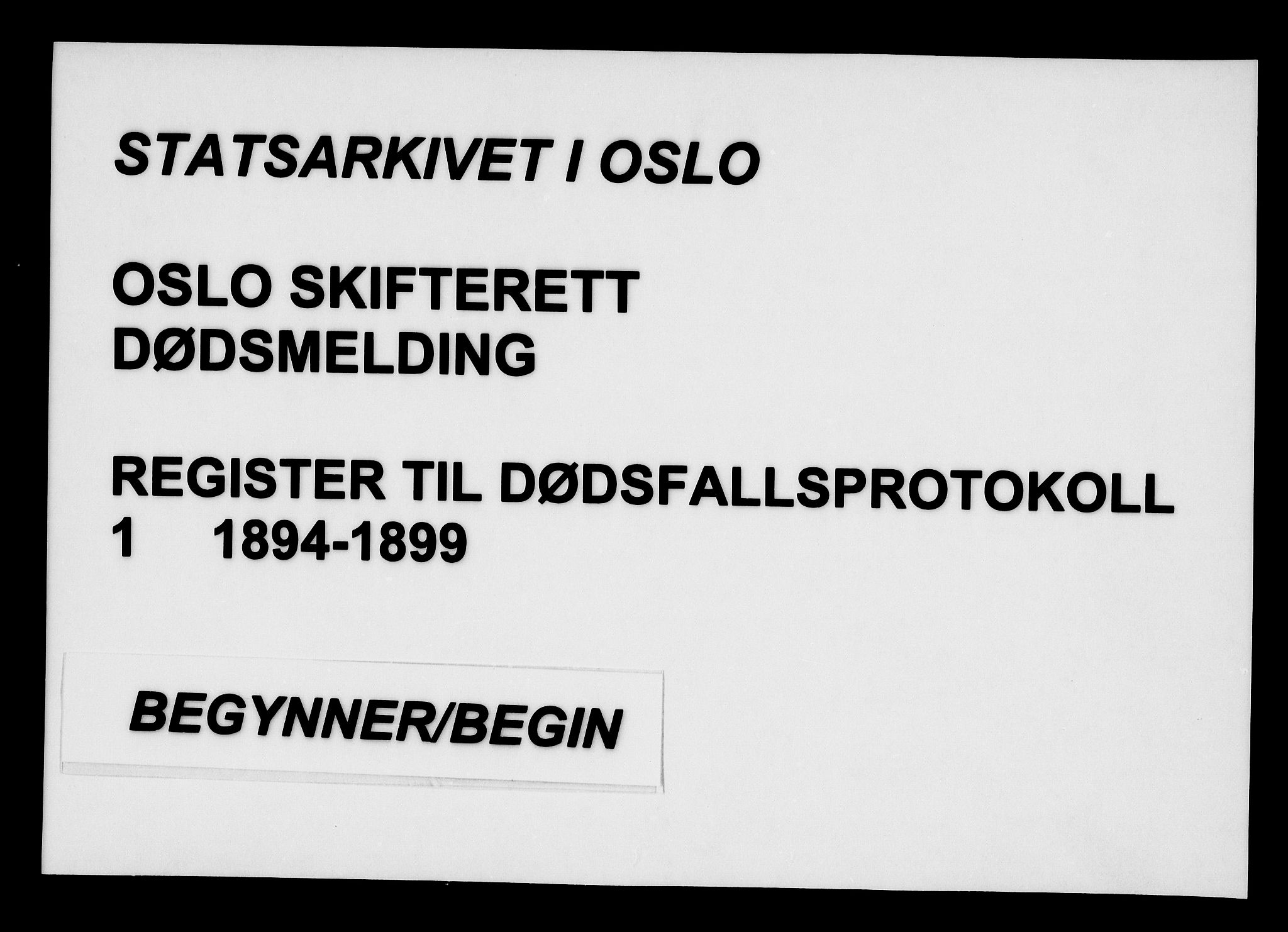 Oslo skifterett, SAO/A-10383/F/Fa/Faa/L0001: Navneregister, 1894-1899