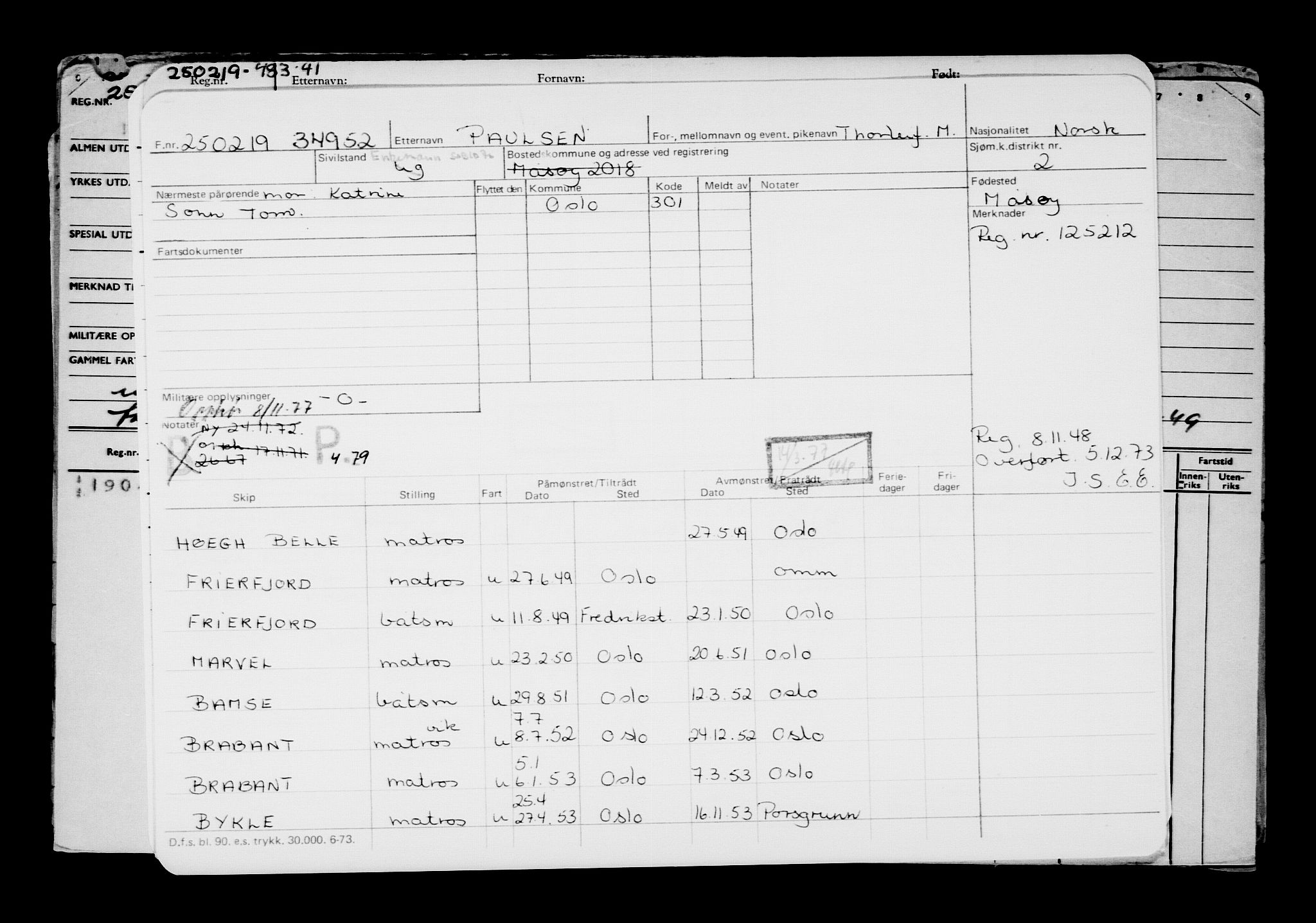 Direktoratet for sjømenn, AV/RA-S-3545/G/Gb/L0166: Hovedkort, 1919, s. 539