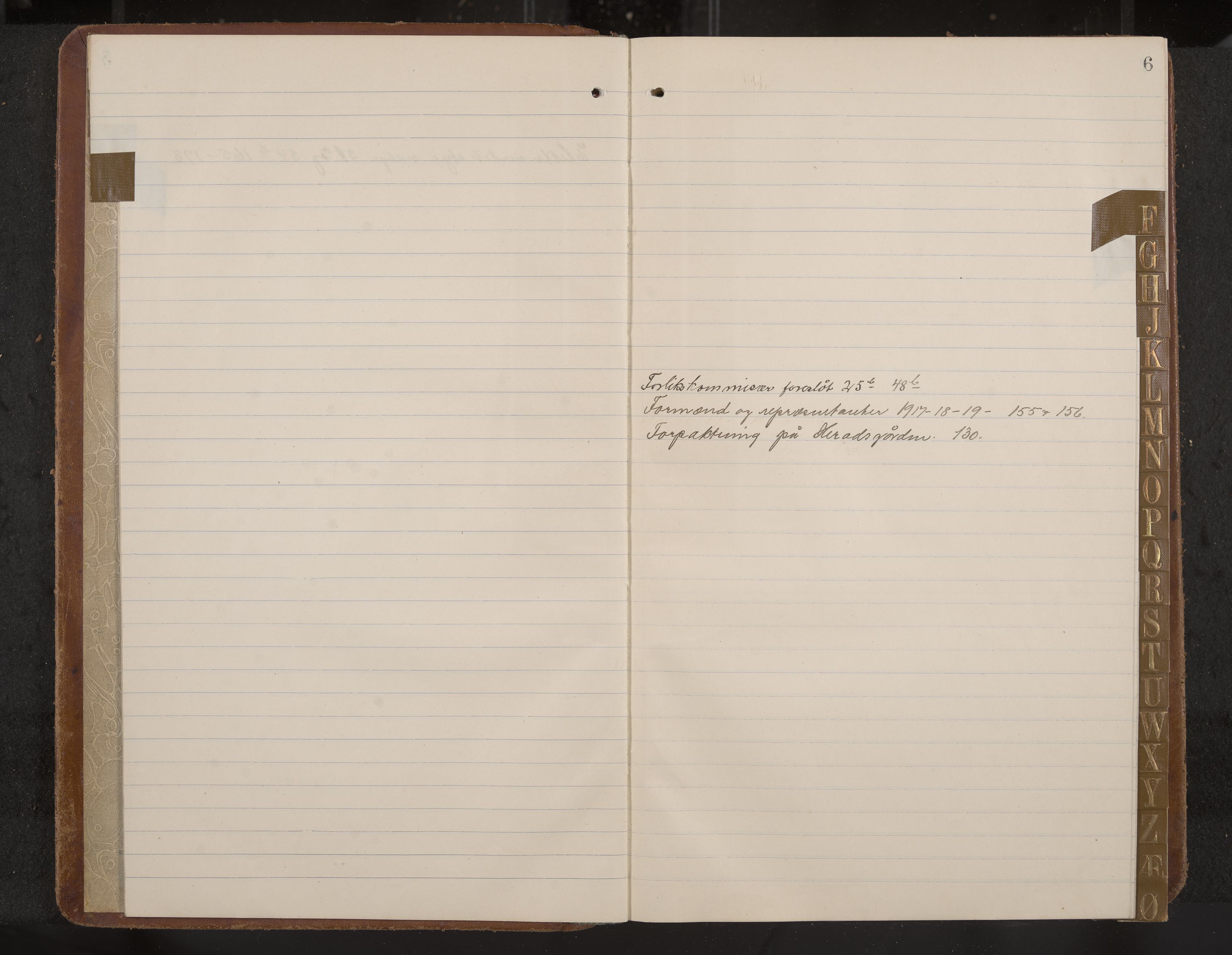 Sandar formannskap og sentraladministrasjon, IKAK/0724021/A/Aa/L0005: Møtebok med register, 1914-1918, s. 6