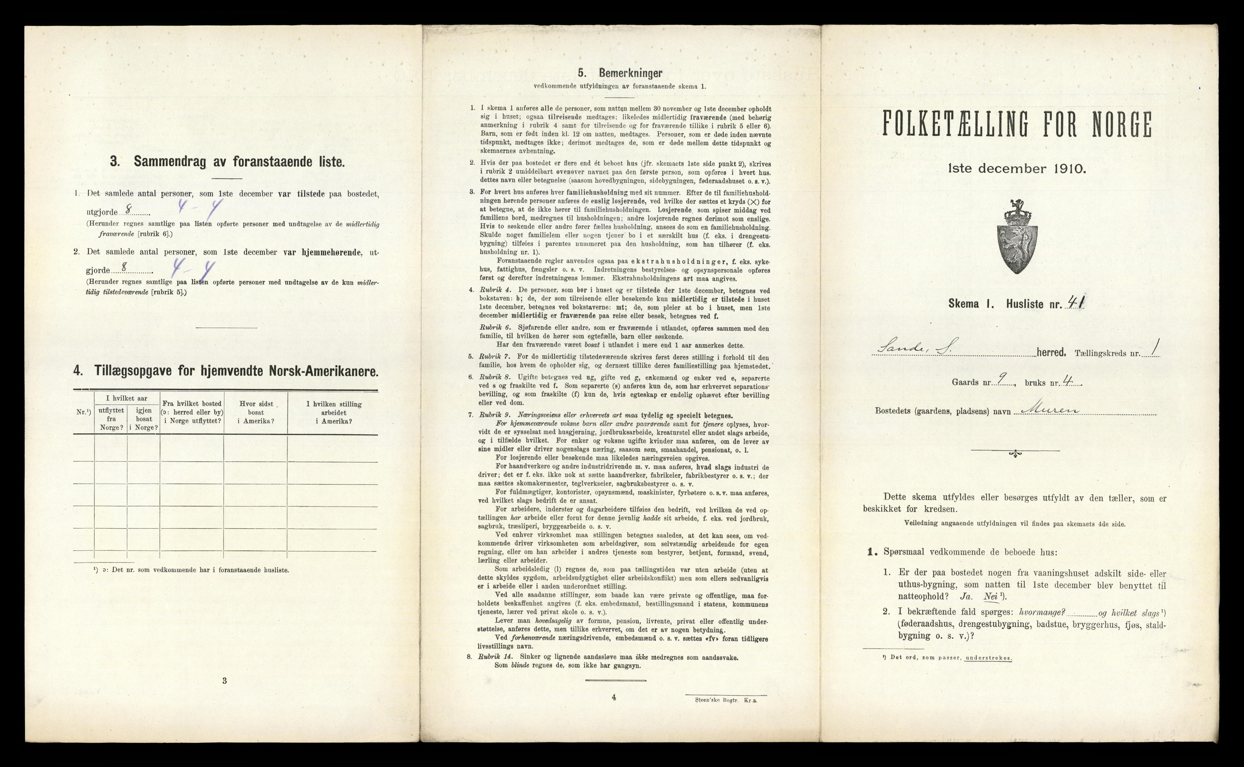 RA, Folketelling 1910 for 1514 Sande herred, 1910, s. 118