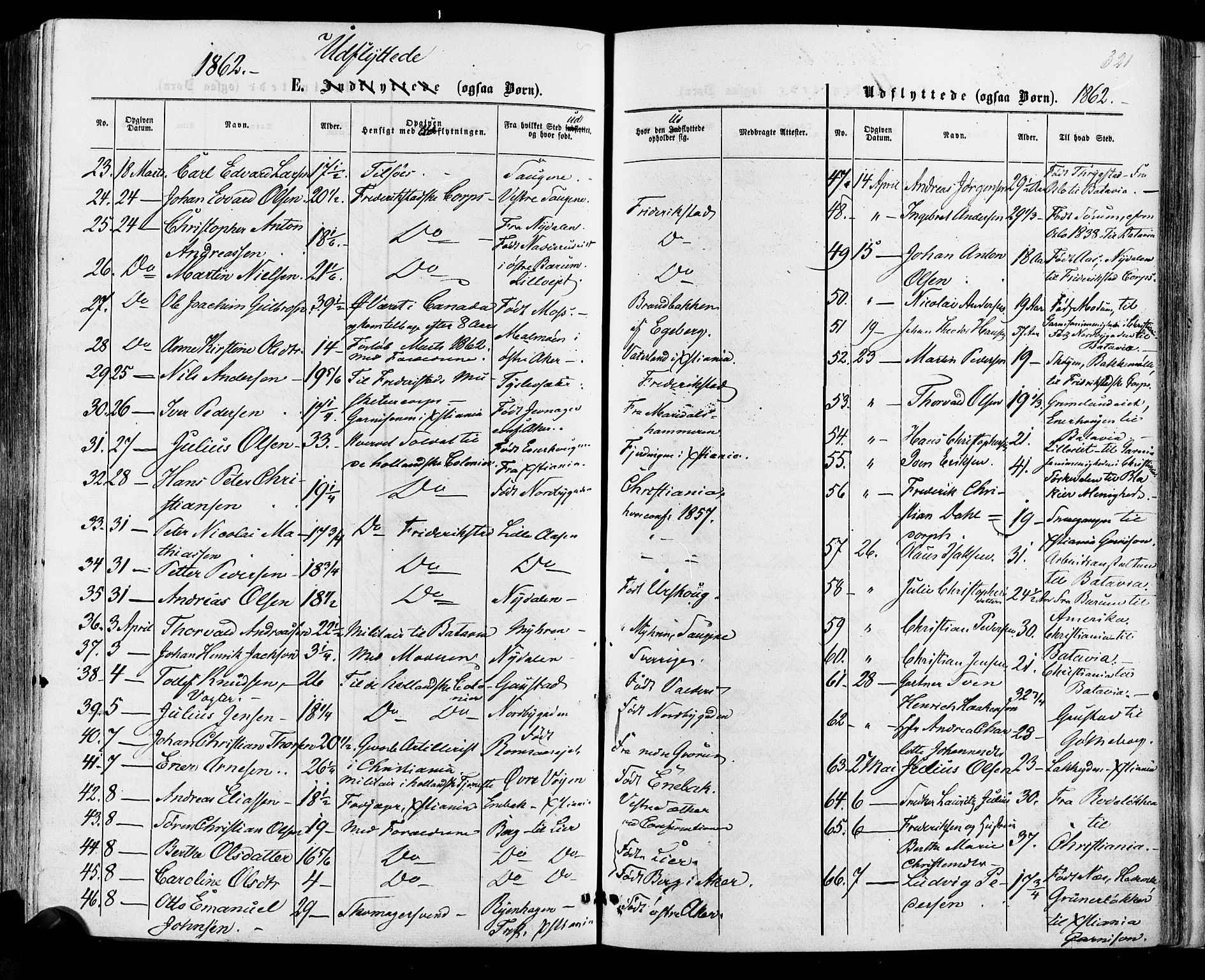 Vestre Aker prestekontor Kirkebøker, AV/SAO-A-10025/F/Fa/L0005: Ministerialbok nr. 5, 1859-1877, s. 321