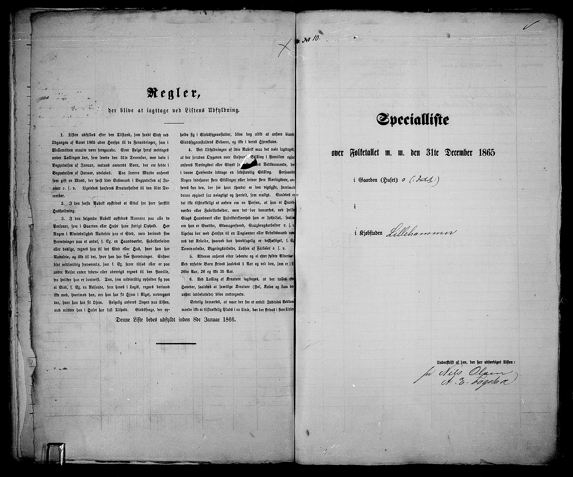 RA, Folketelling 1865 for 0501B Fåberg prestegjeld, Lillehammer kjøpstad, 1865, s. 26