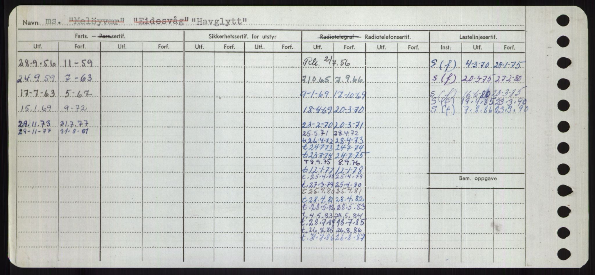 Sjøfartsdirektoratet med forløpere, Skipsmålingen, RA/S-1627/H/Hd/L0014: Fartøy, H-Havl, s. 558