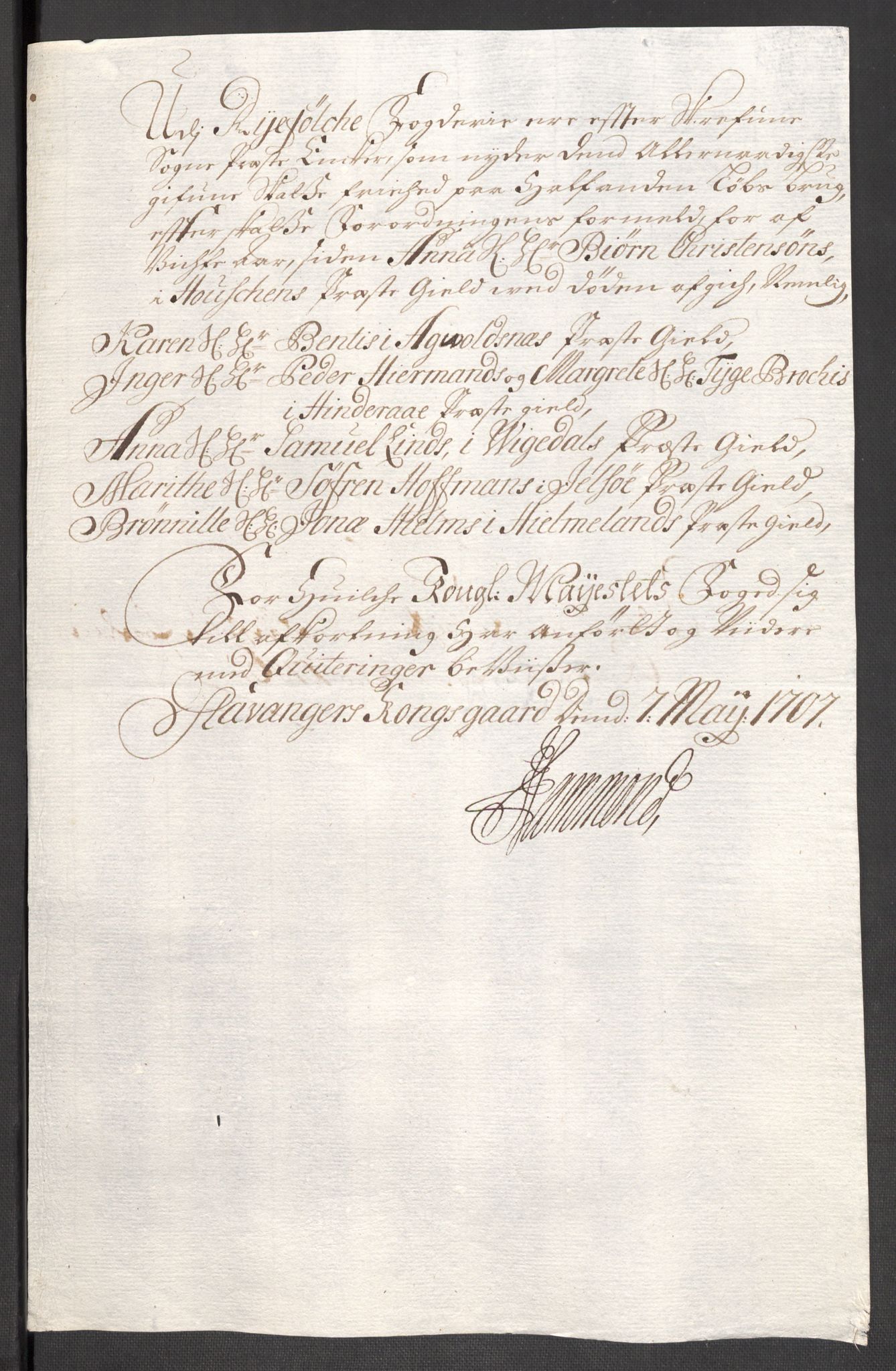 Rentekammeret inntil 1814, Reviderte regnskaper, Fogderegnskap, RA/EA-4092/R47/L2861: Fogderegnskap Ryfylke, 1706-1709, s. 50