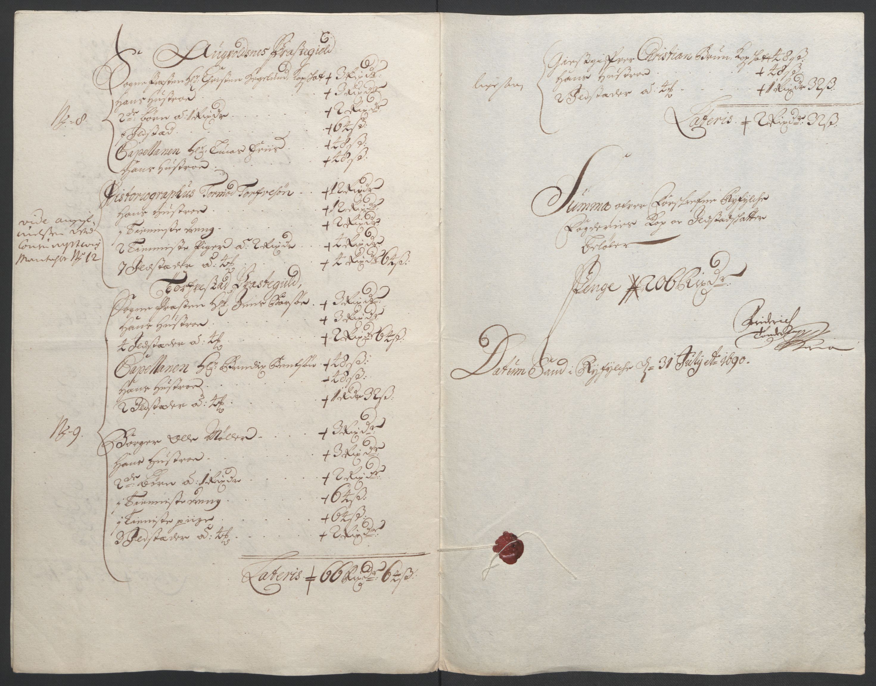Rentekammeret inntil 1814, Reviderte regnskaper, Fogderegnskap, AV/RA-EA-4092/R47/L2856: Fogderegnskap Ryfylke, 1689-1693, s. 206