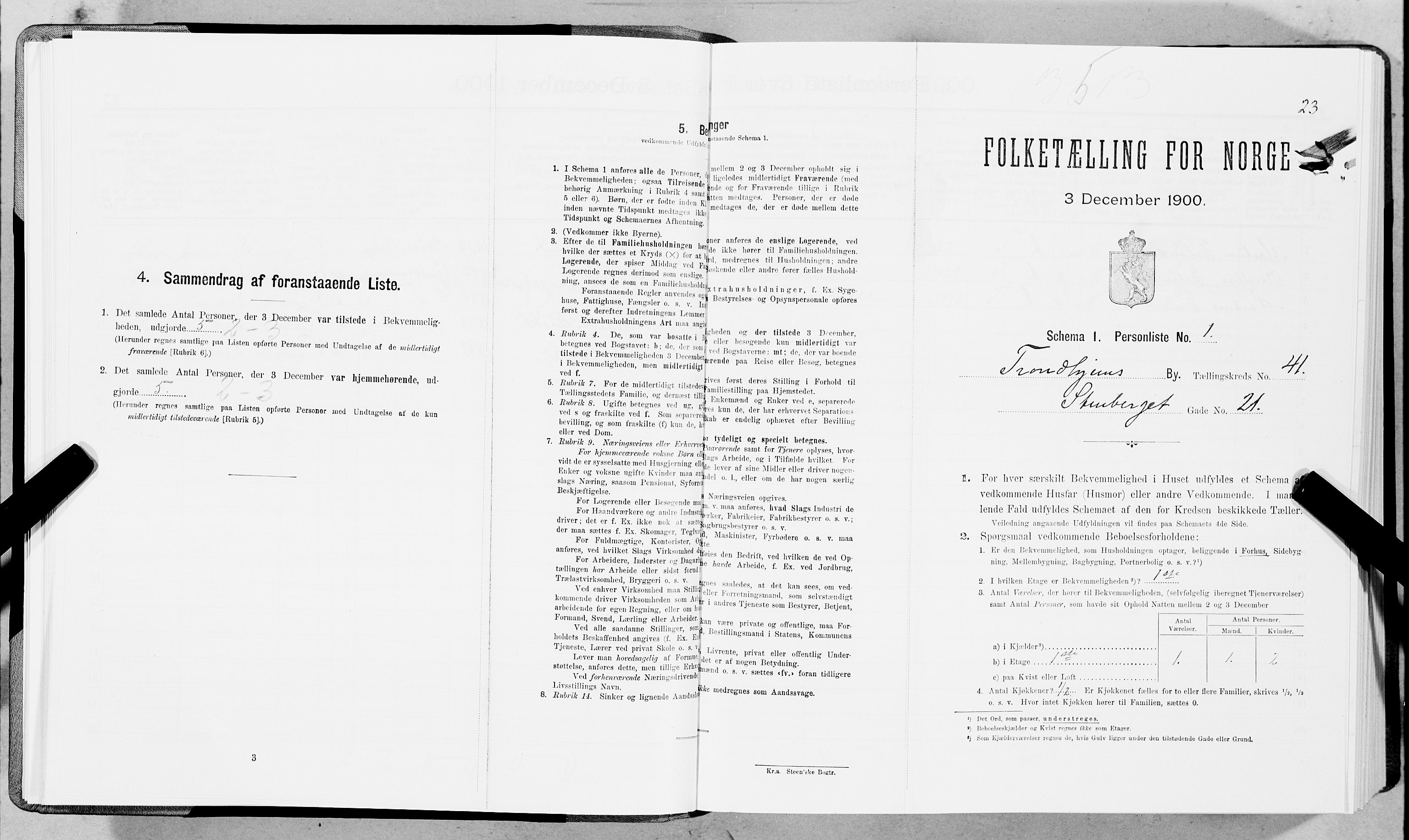 SAT, Folketelling 1900 for 1601 Trondheim kjøpstad, 1900, s. 6772