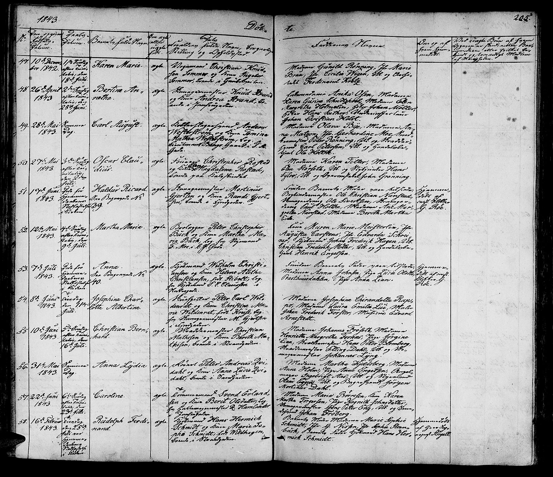 Ministerialprotokoller, klokkerbøker og fødselsregistre - Sør-Trøndelag, SAT/A-1456/602/L0136: Klokkerbok nr. 602C04, 1833-1845, s. 205