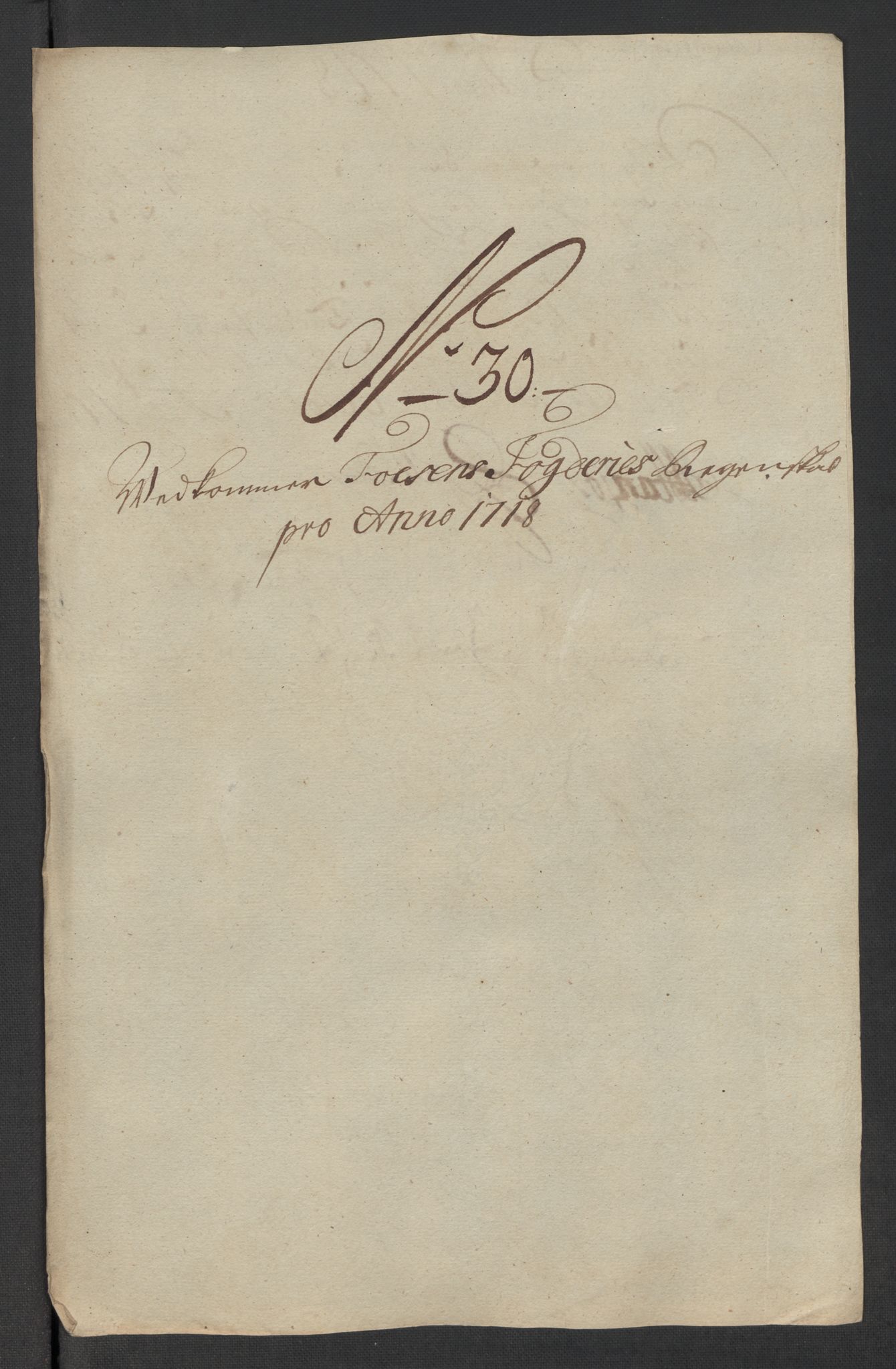 Rentekammeret inntil 1814, Reviderte regnskaper, Fogderegnskap, RA/EA-4092/R57/L3866: Fogderegnskap Fosen, 1718, s. 191