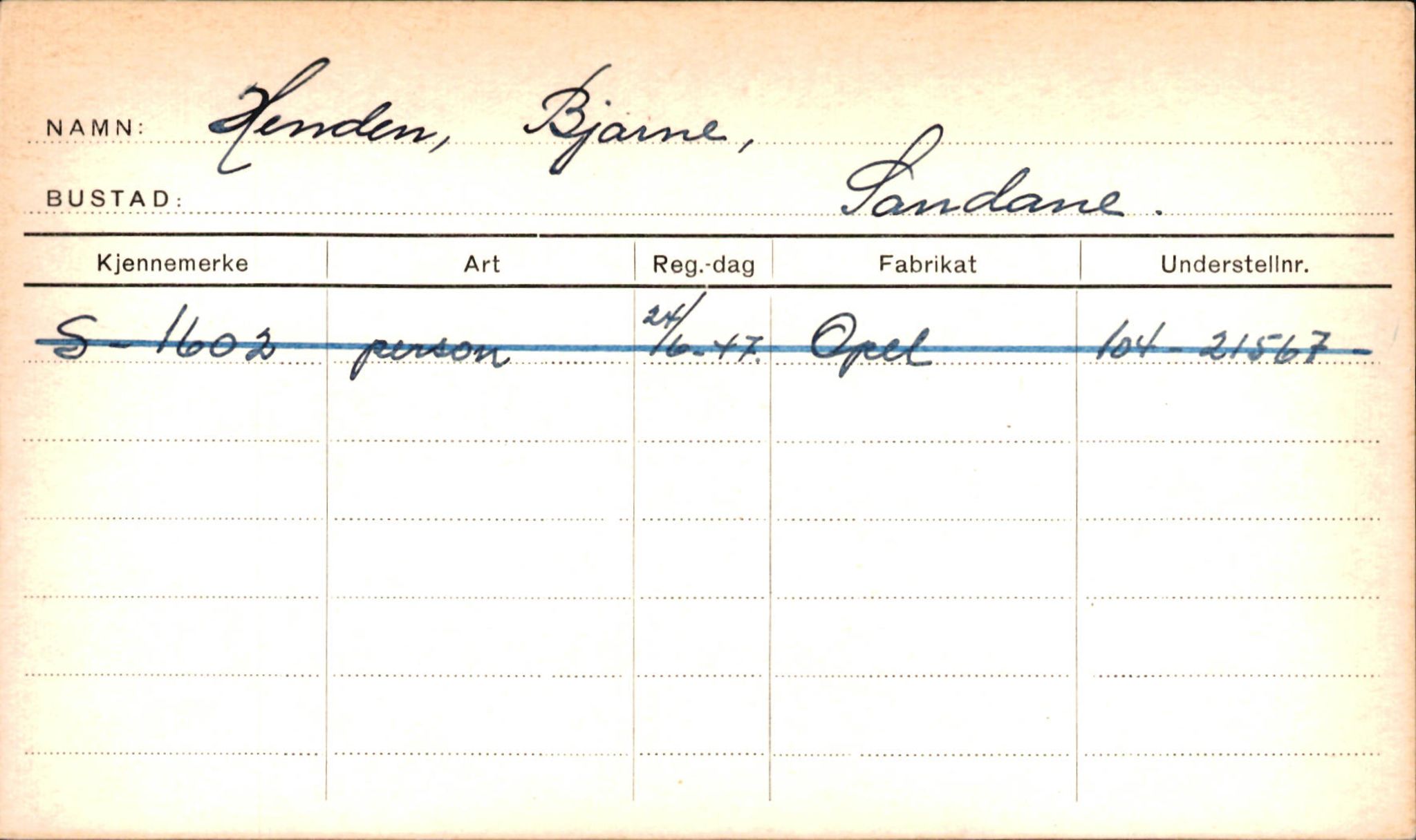 Statens vegvesen, Sogn og Fjordane vegkontor, SAB/A-5301/4/F/L0001A: Eigarregister Fjordane til 1.6.1961, 1930-1961, s. 381