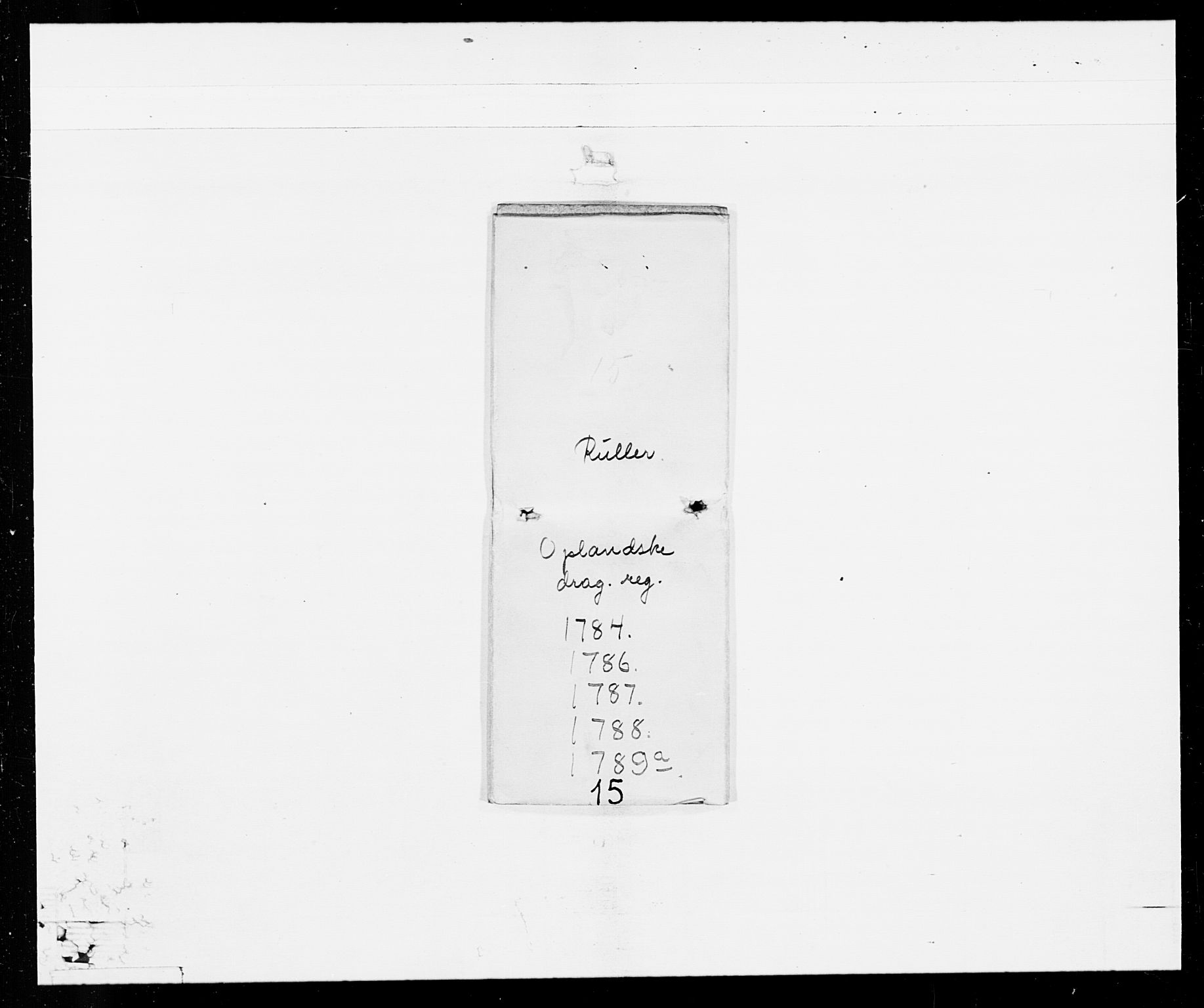 Generalitets- og kommissariatskollegiet, Det kongelige norske kommissariatskollegium, AV/RA-EA-5420/E/Eh/L0015: Opplandske dragonregiment, 1784-1789, s. 9