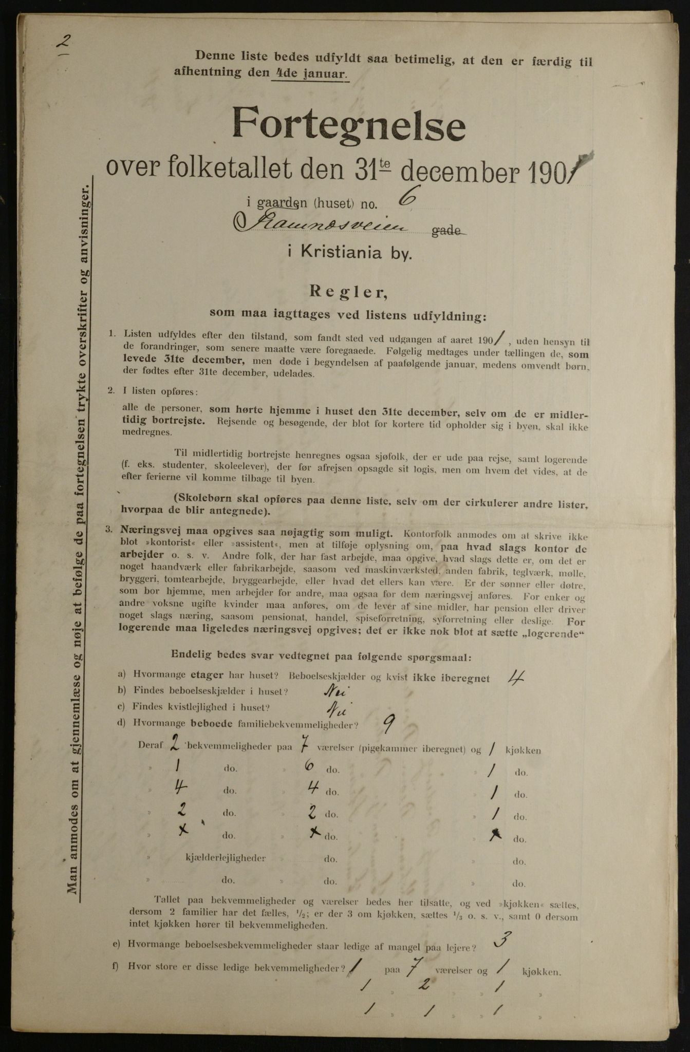 OBA, Kommunal folketelling 31.12.1901 for Kristiania kjøpstad, 1901, s. 4107