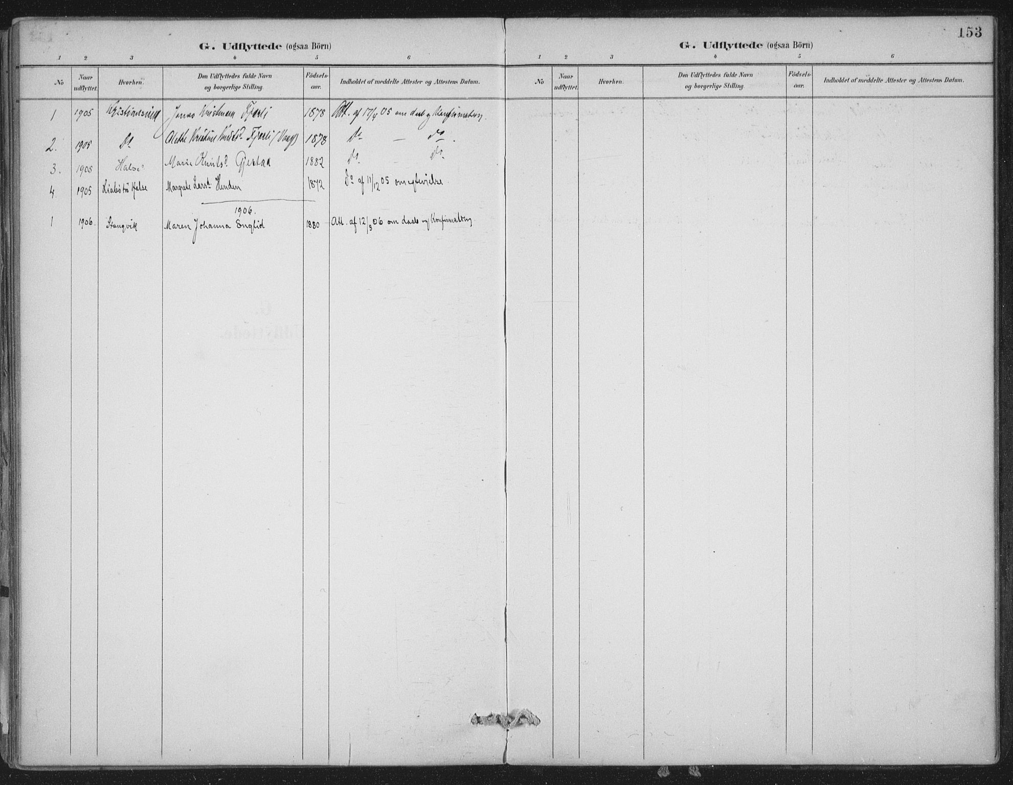 Ministerialprotokoller, klokkerbøker og fødselsregistre - Møre og Romsdal, SAT/A-1454/580/L0925: Ministerialbok nr. 580A02, 1888-1913, s. 153