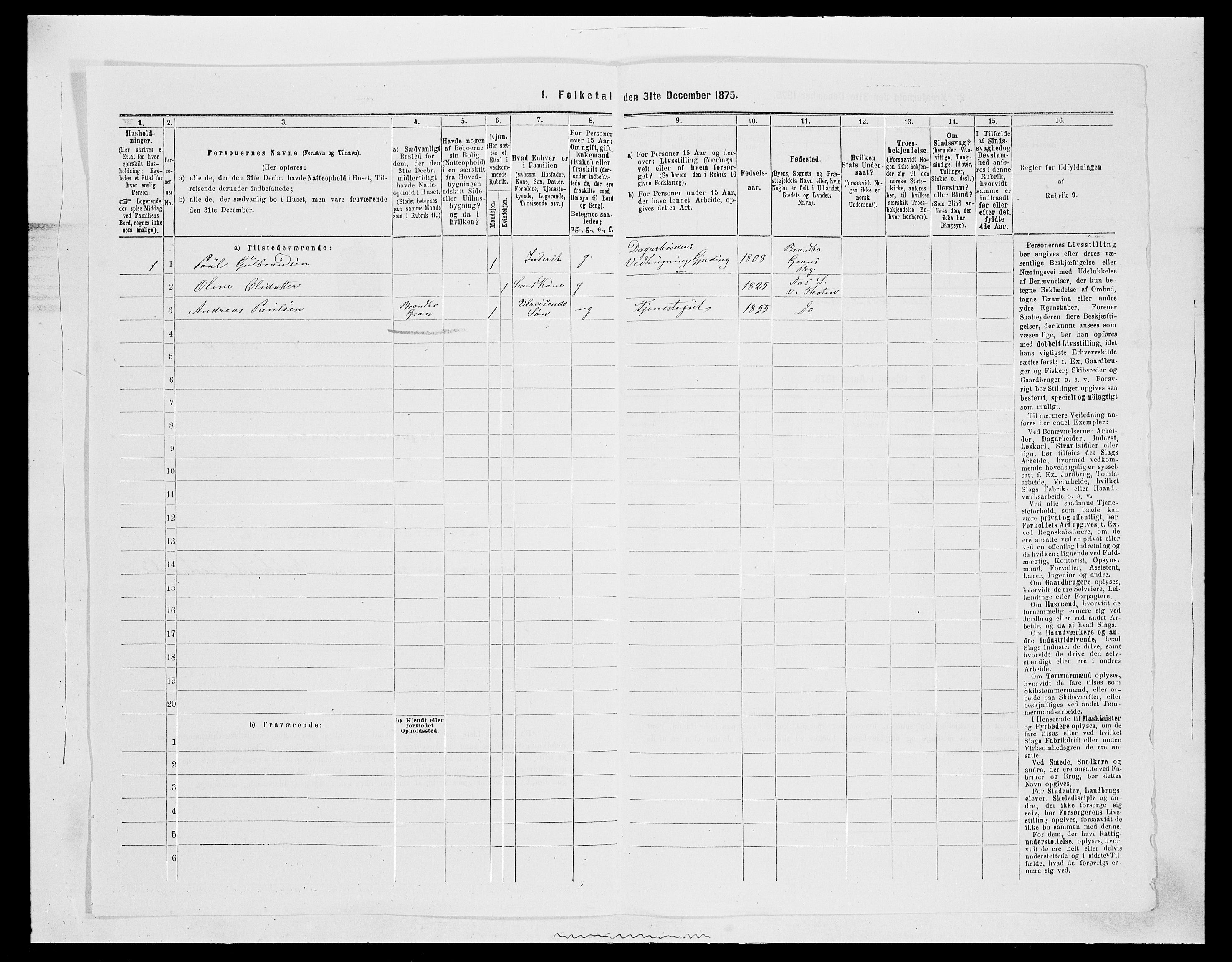 SAH, Folketelling 1875 for 0529P Vestre Toten prestegjeld, 1875, s. 1511