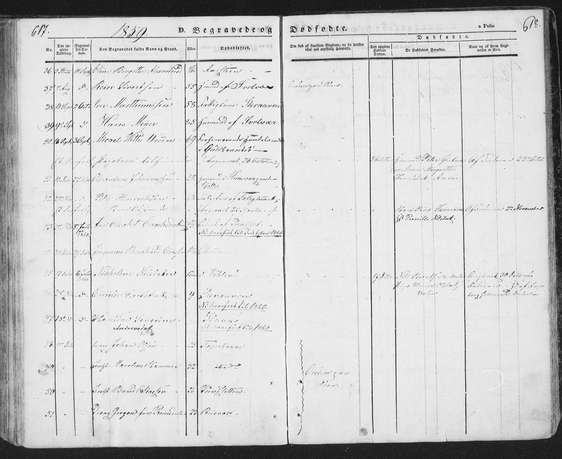 Ministerialprotokoller, klokkerbøker og fødselsregistre - Nordland, SAT/A-1459/874/L1072: Klokkerbok nr. 874C01, 1843-1859, s. 617-618