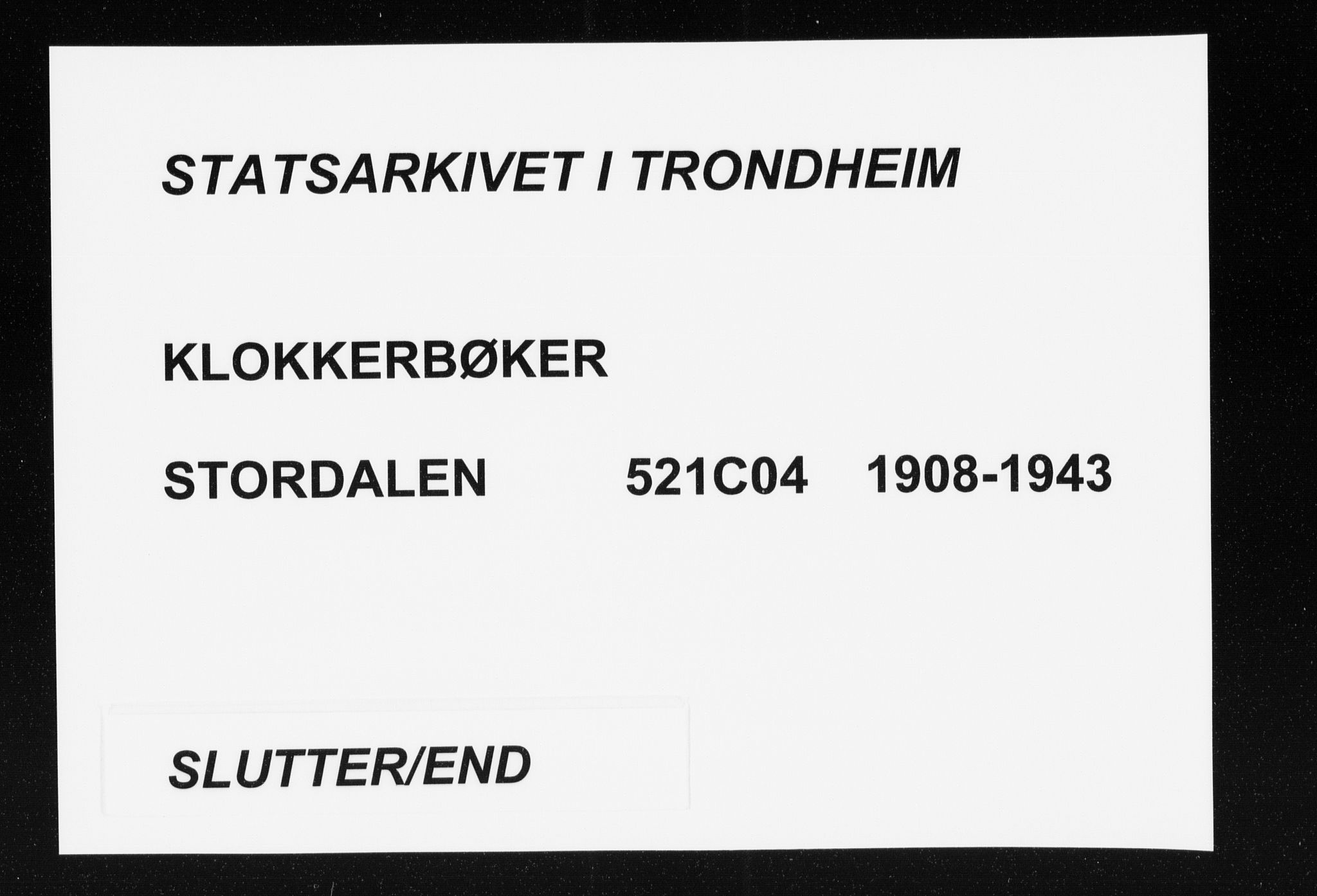 Ministerialprotokoller, klokkerbøker og fødselsregistre - Møre og Romsdal, AV/SAT-A-1454/521/L0303: Klokkerbok nr. 521C04, 1908-1943