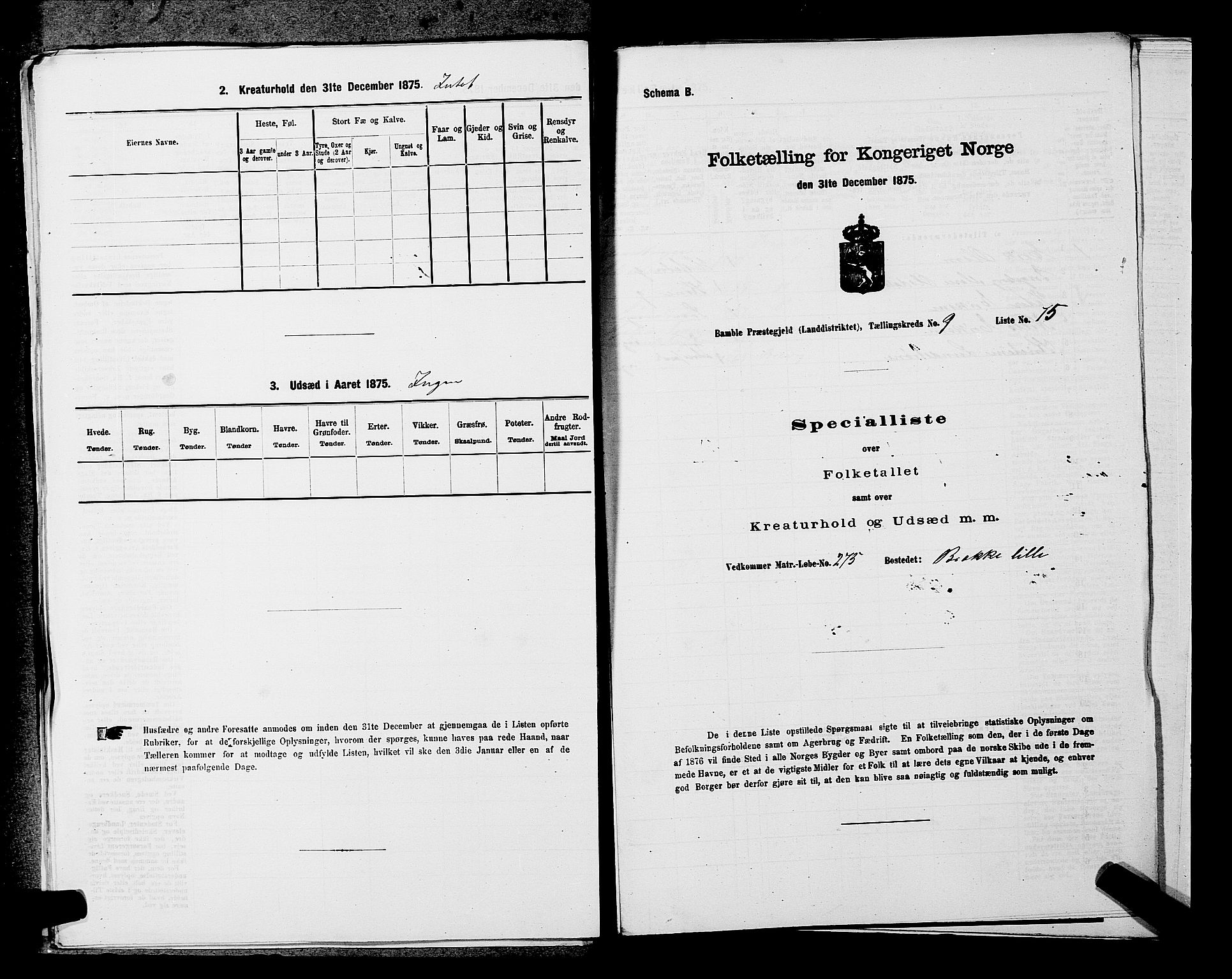 SAKO, Folketelling 1875 for 0814L Bamble prestegjeld, Bamble sokn, 1875, s. 1340