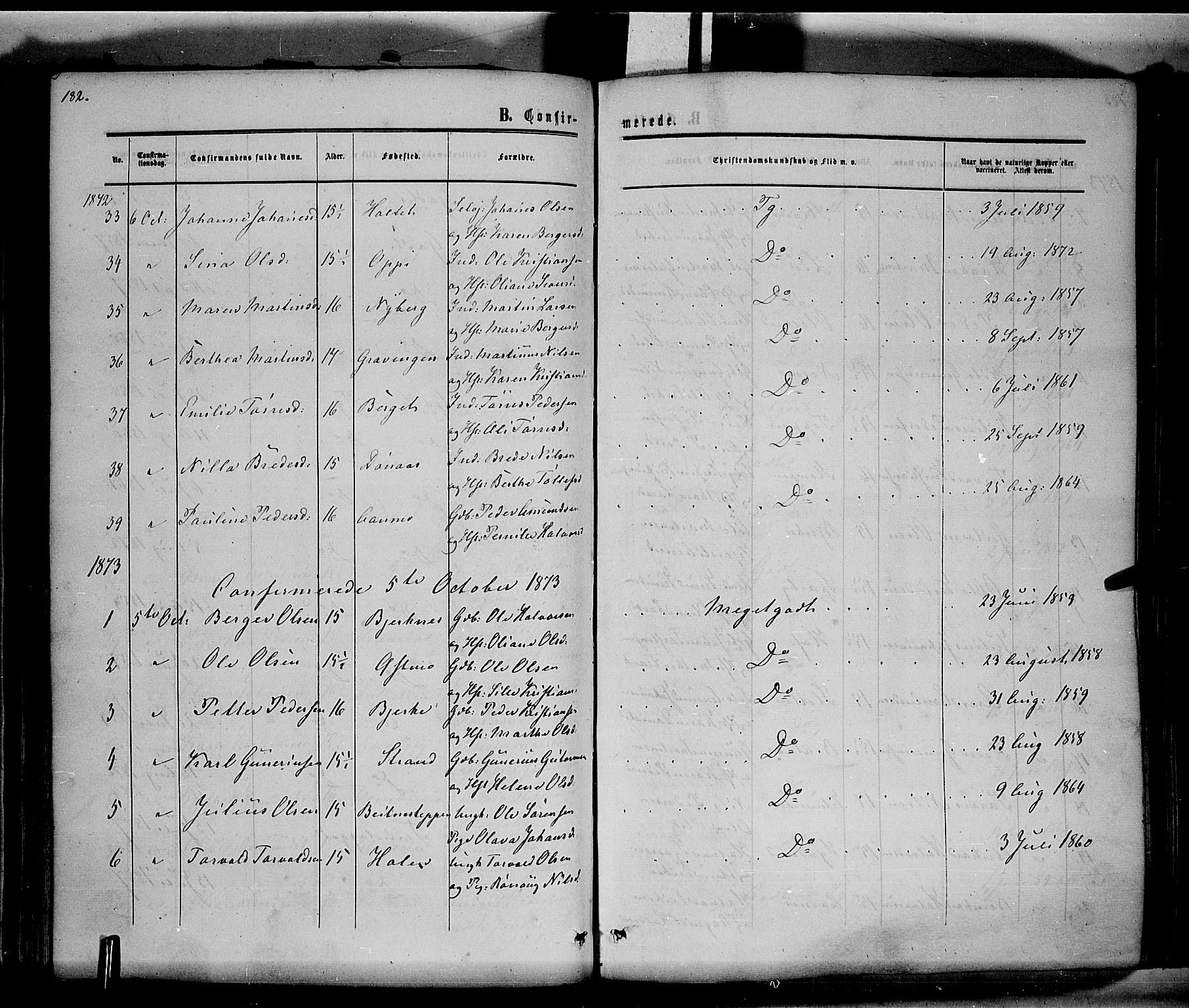Hof prestekontor, AV/SAH-PREST-038/H/Ha/Haa/L0009: Ministerialbok nr. 9, 1862-1877, s. 183