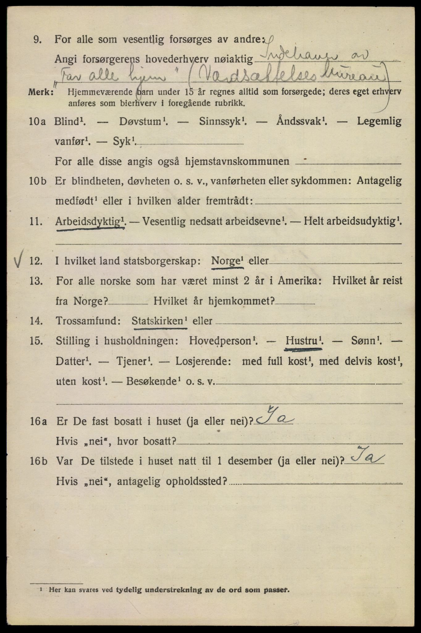 SAO, Folketelling 1920 for 0301 Kristiania kjøpstad, 1920, s. 651606