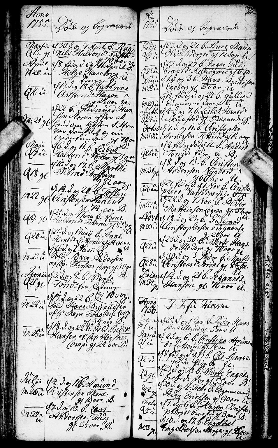Aurskog prestekontor Kirkebøker, SAO/A-10304a/F/Fa/L0002: Ministerialbok nr. I 2, 1735-1766, s. 315