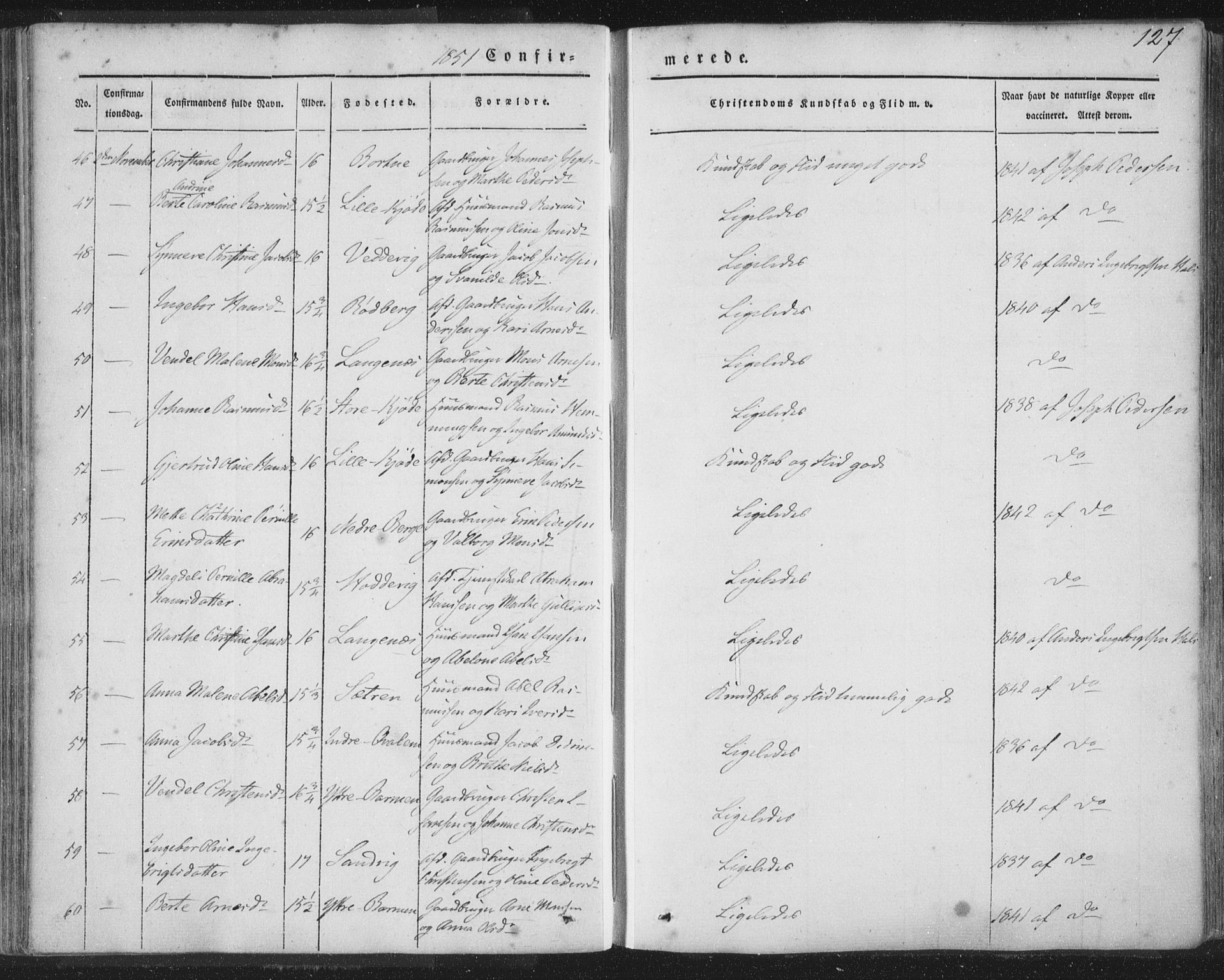 Selje sokneprestembete, AV/SAB-A-99938/H/Ha/Haa/Haaa: Ministerialbok nr. A 10, 1844-1858, s. 127