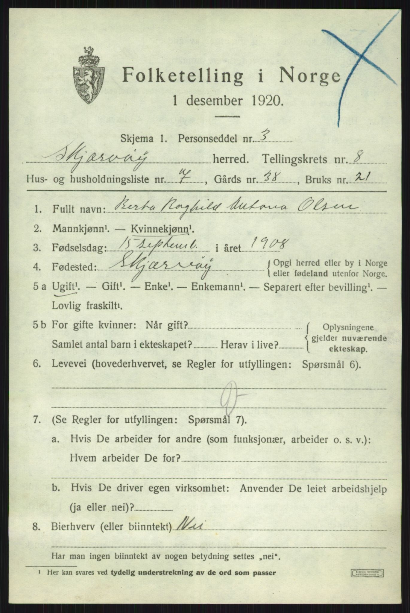 SATØ, Folketelling 1920 for 1941 Skjervøy herred, 1920, s. 4877