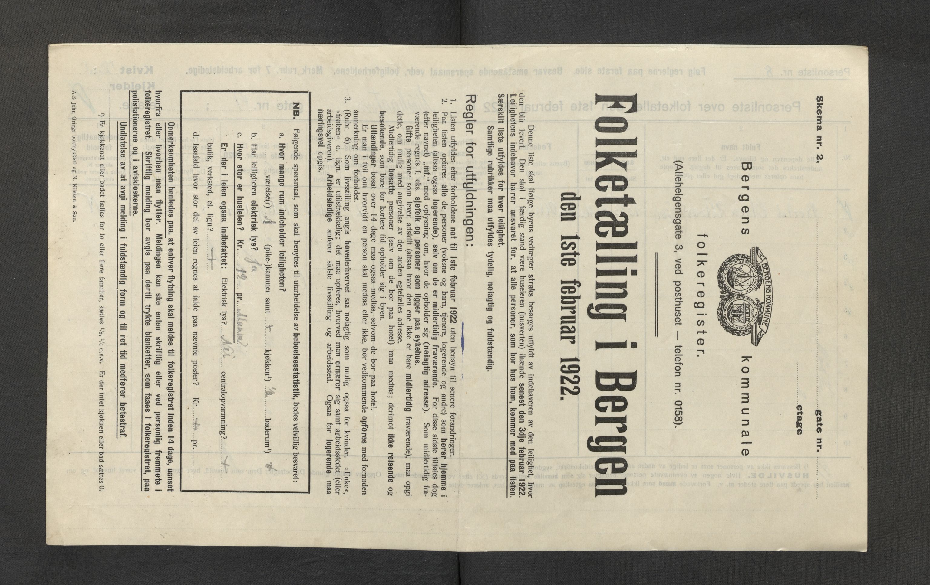 SAB, Kommunal folketelling 1922 for Bergen kjøpstad, 1922, s. 29778