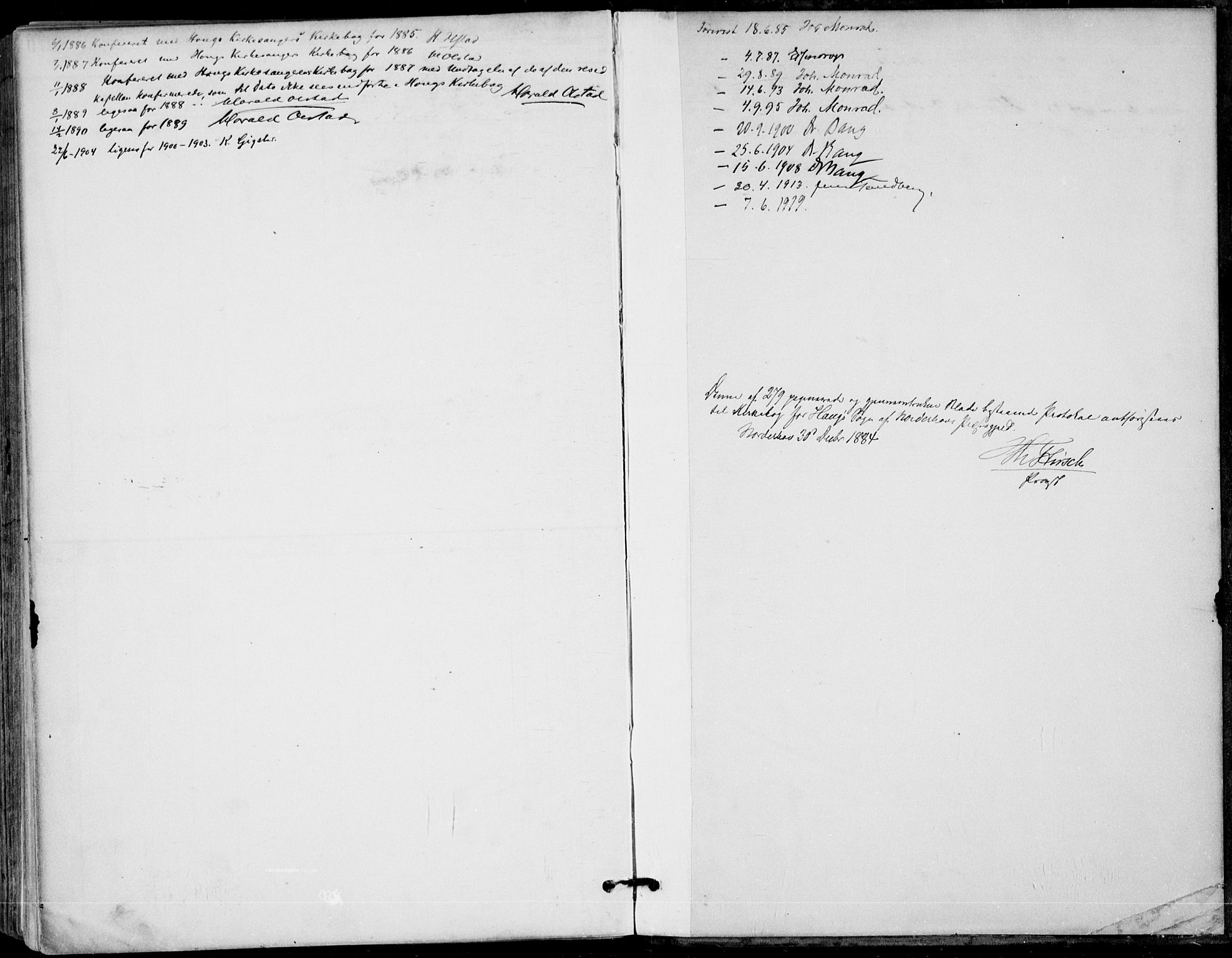Haug kirkebøker, AV/SAKO-A-604/F/Fa/L0001: Ministerialbok nr. 1, 1885-1917